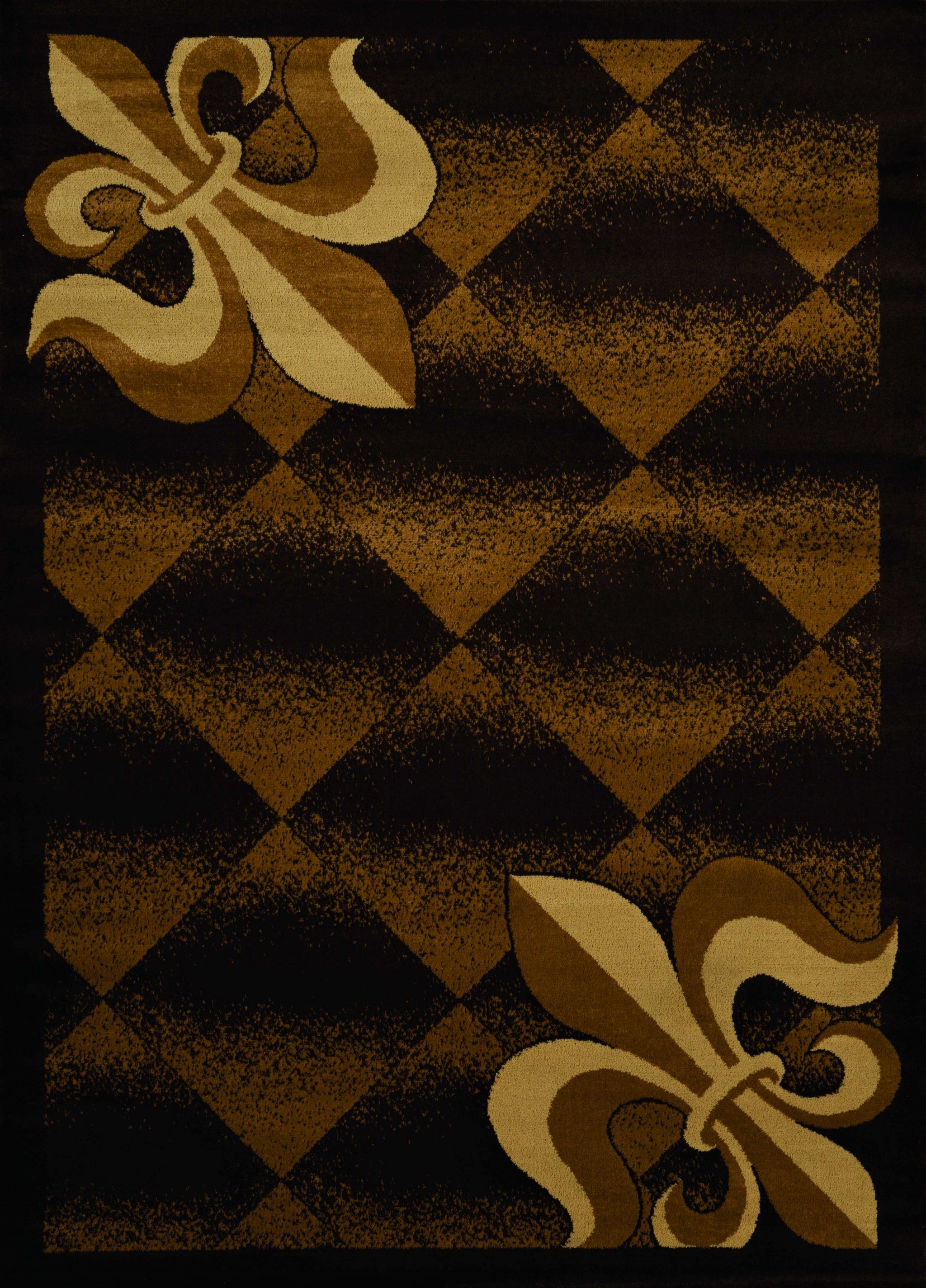 22" x 26" Brown Polypropylene Accent Rug