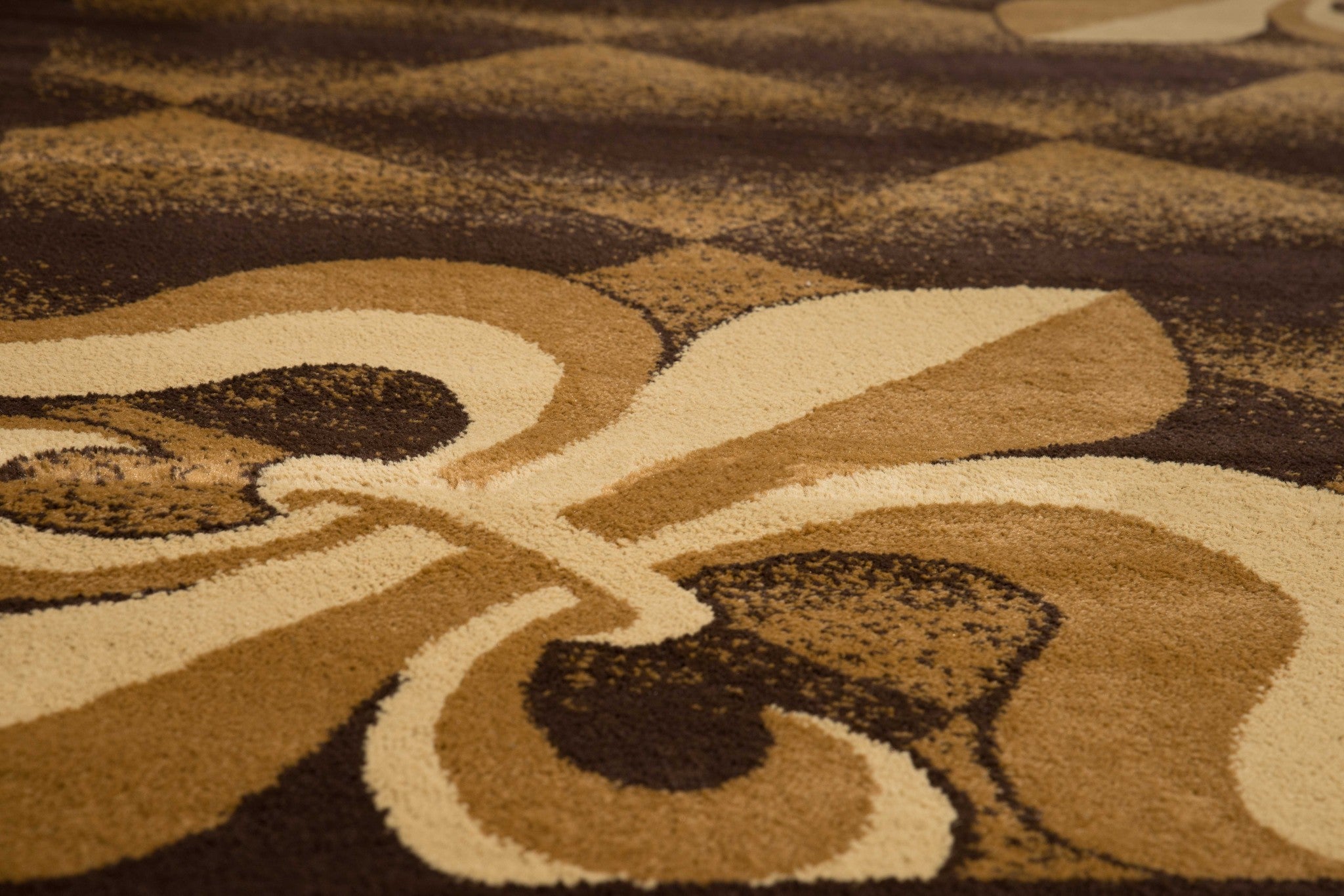 22" x 26" Brown Polypropylene Accent Rug