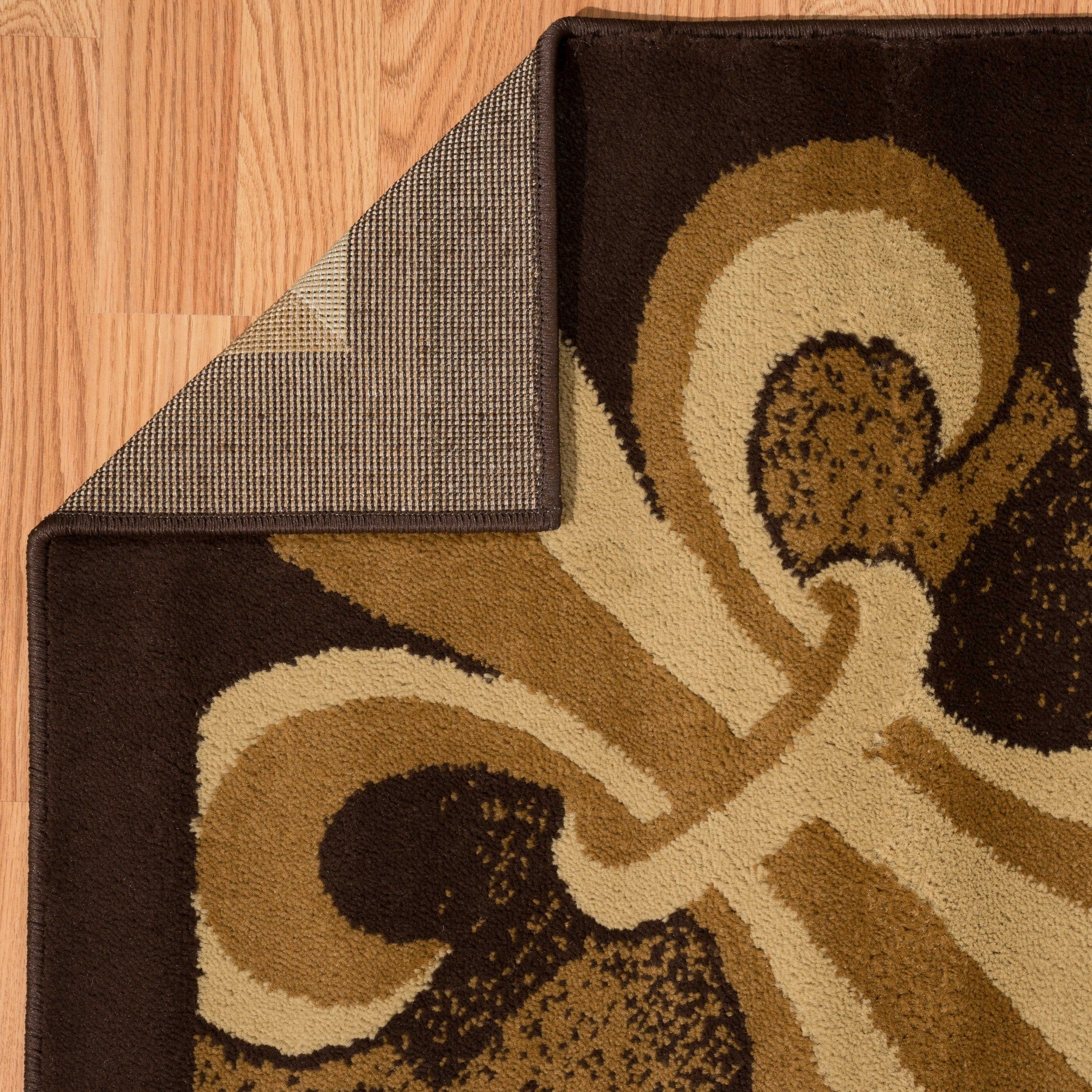 94" x 126" Brown Polypropylene Oversize Rug