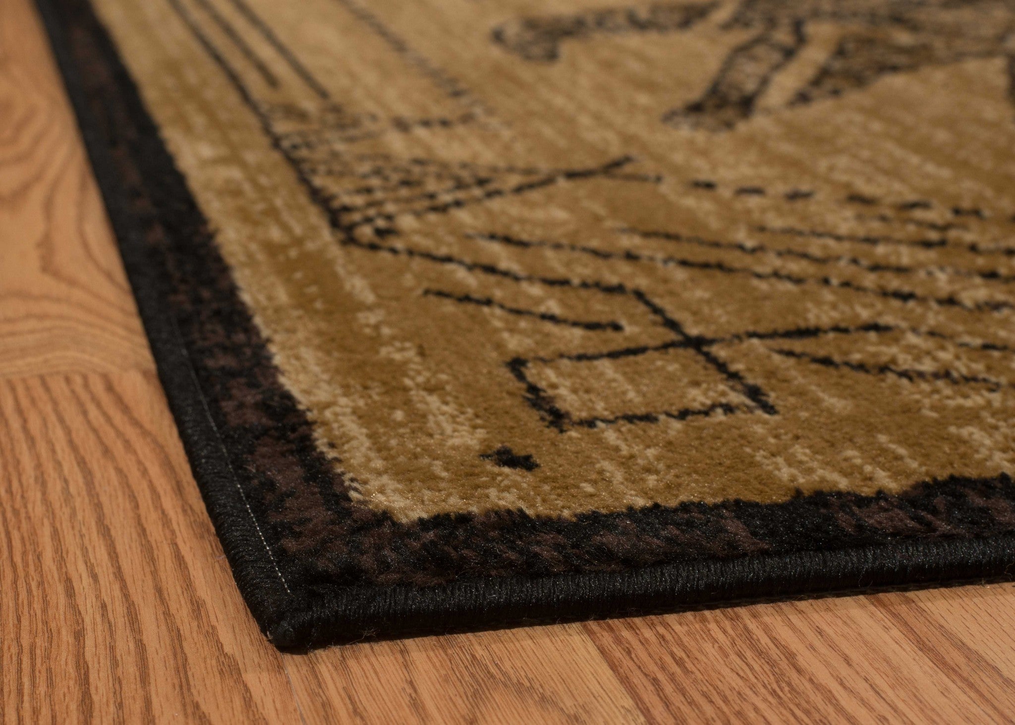 22" x 86" Gold Polypropylene Runner Rug