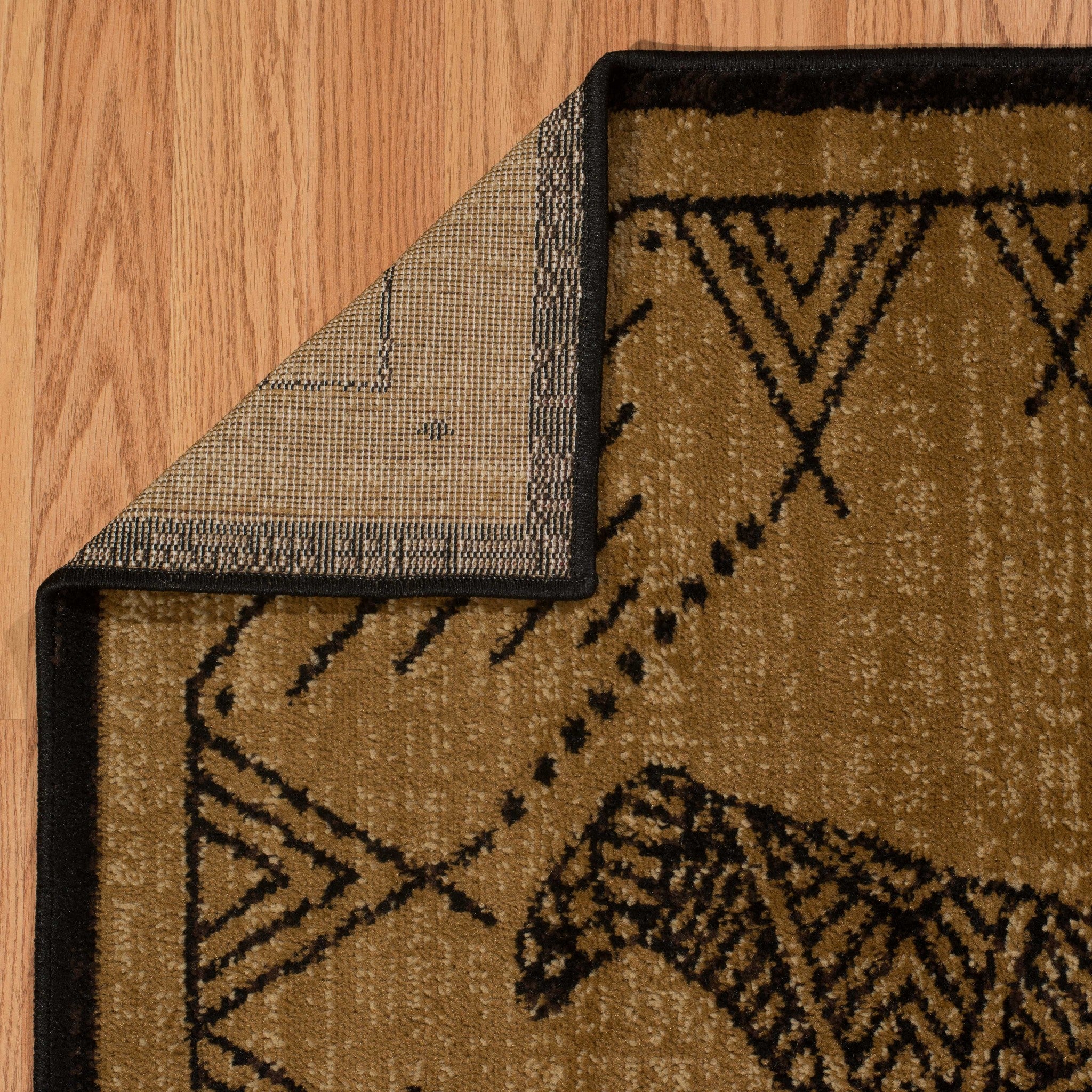 94" x 126" Gold Polypropylene Oversize Rug