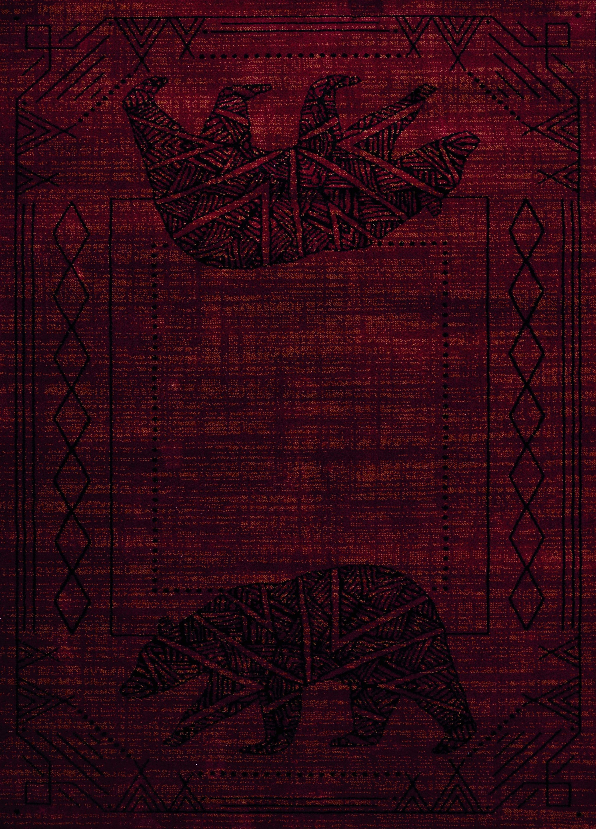 94" x 126" Red Polypropylene Oversize Rug