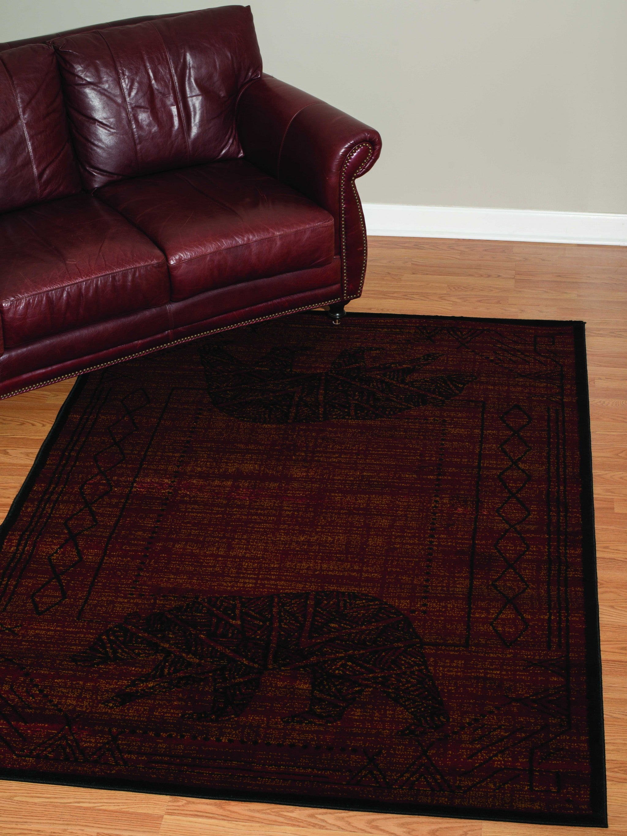 94" x 126" Red Polypropylene Oversize Rug