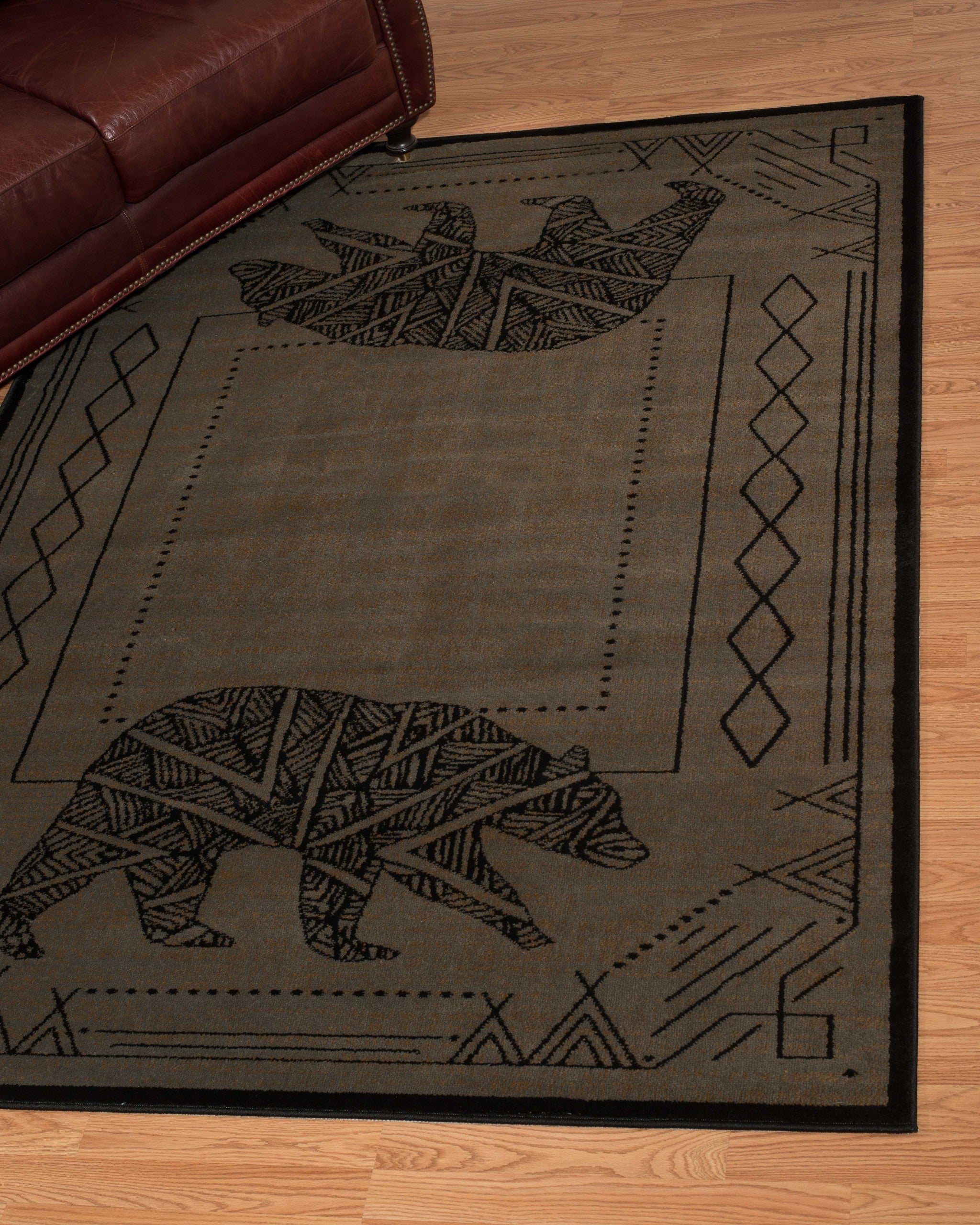 94" x 126" Blue / Grey Polypropylene Oversize Rug