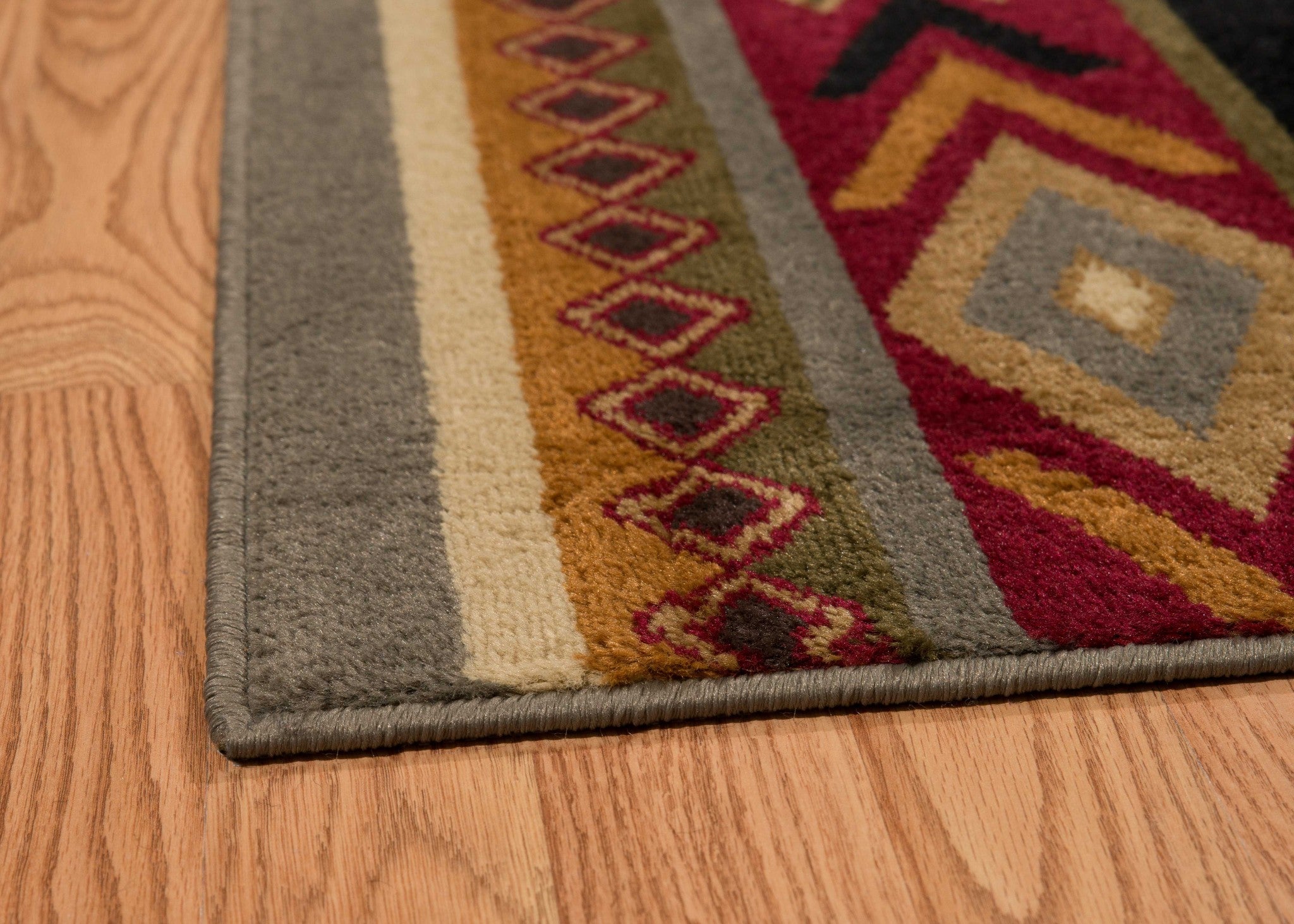 22" x 86" Multicolor Polypropylene Runner Rug