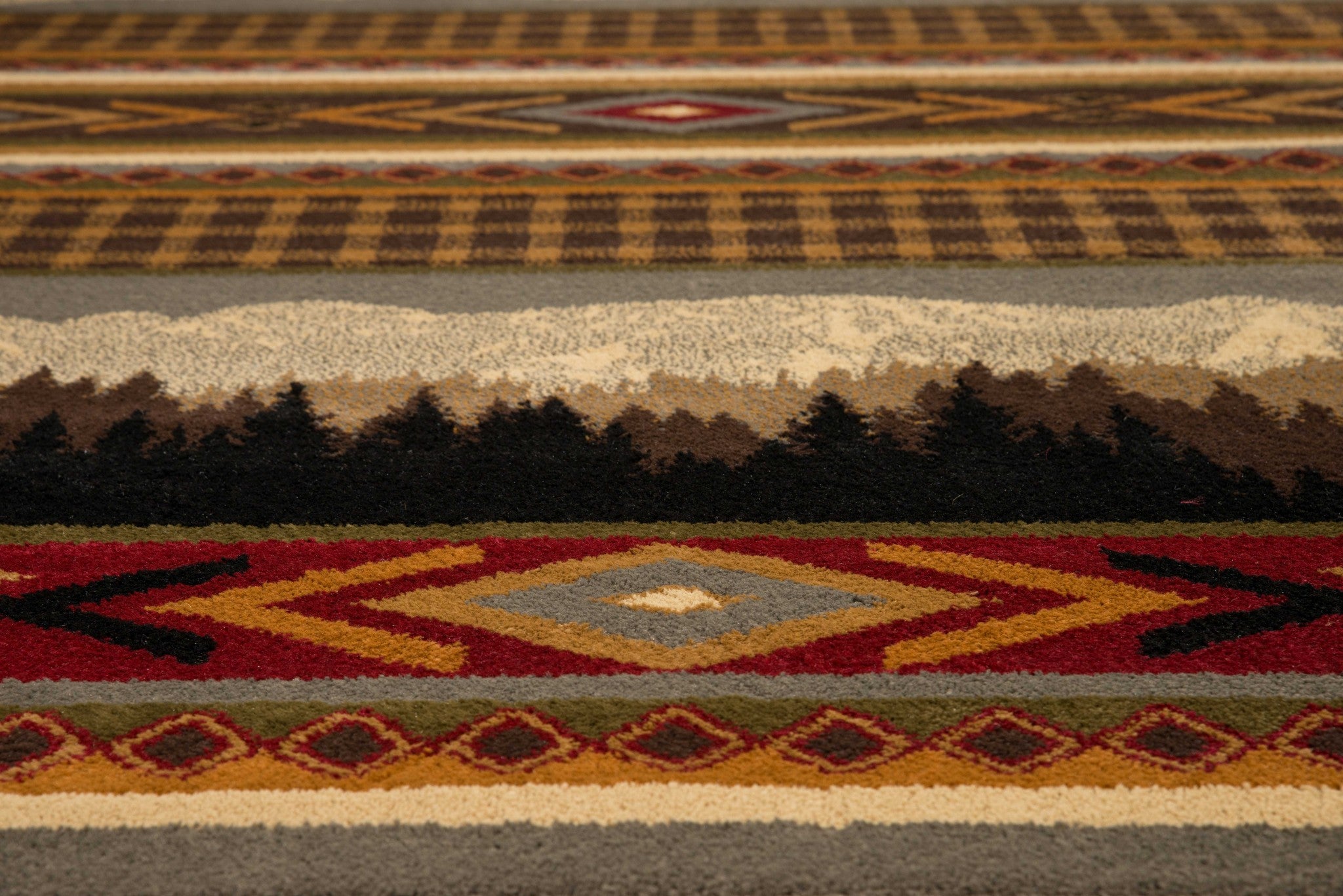 22" x 86" Multicolor Polypropylene Runner Rug