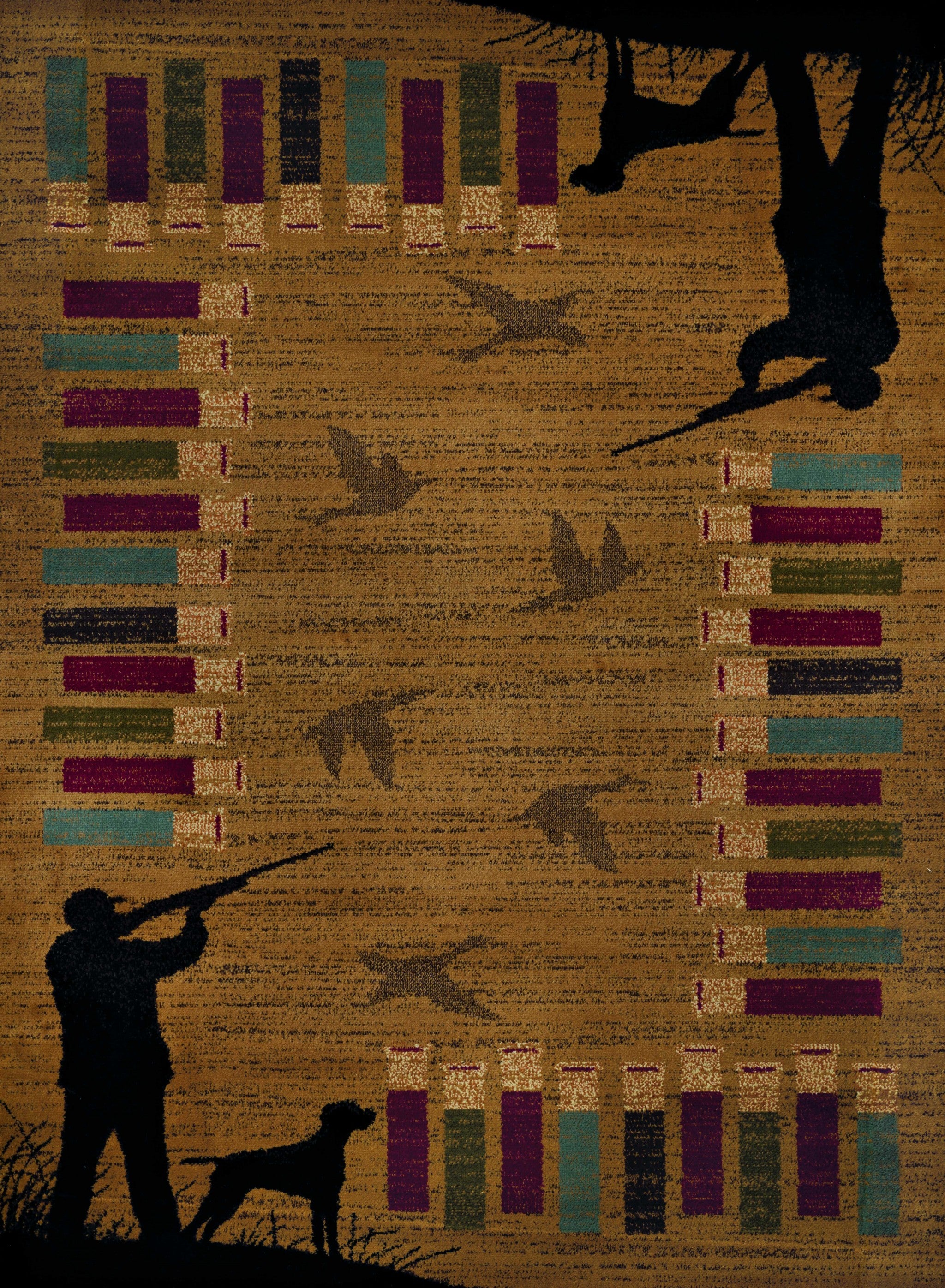 94" x 126" Gold Polypropylene Oversize Rug