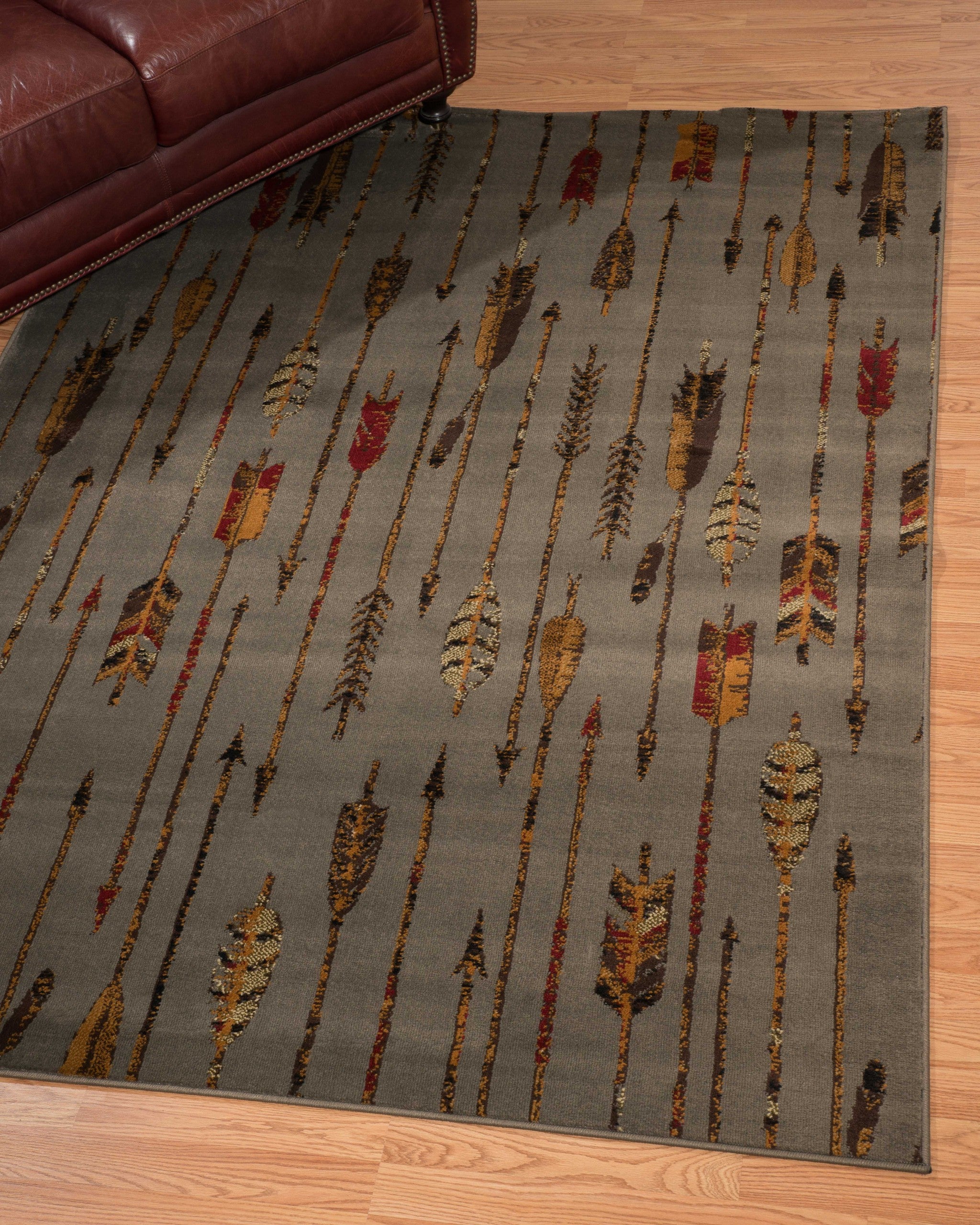 22" x 86" Blue / Grey Polypropylene Runner Rug