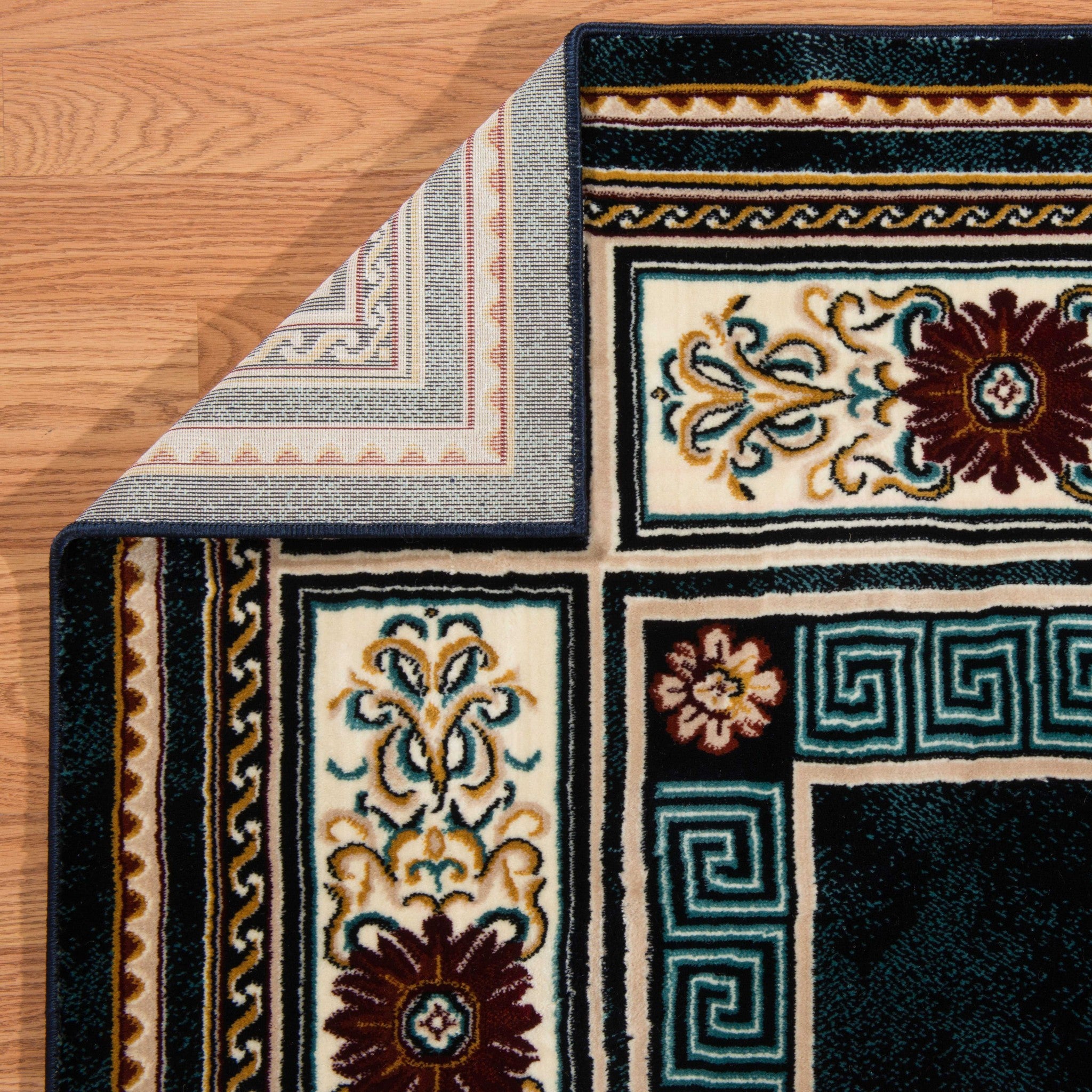 31" x 47" Navy Polyester Mat Rug