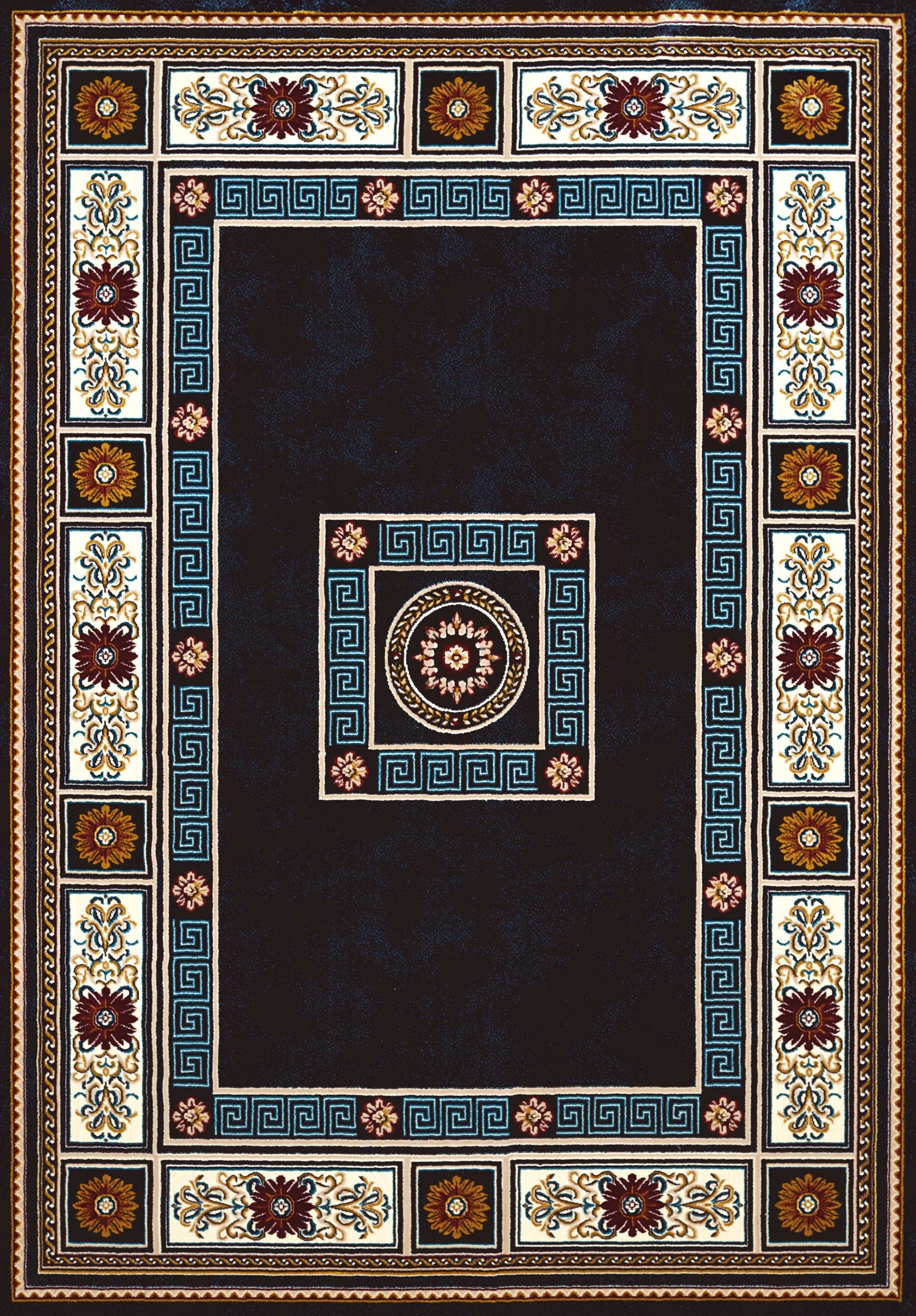 94" x 126" Navy Polyester Oversize Rug