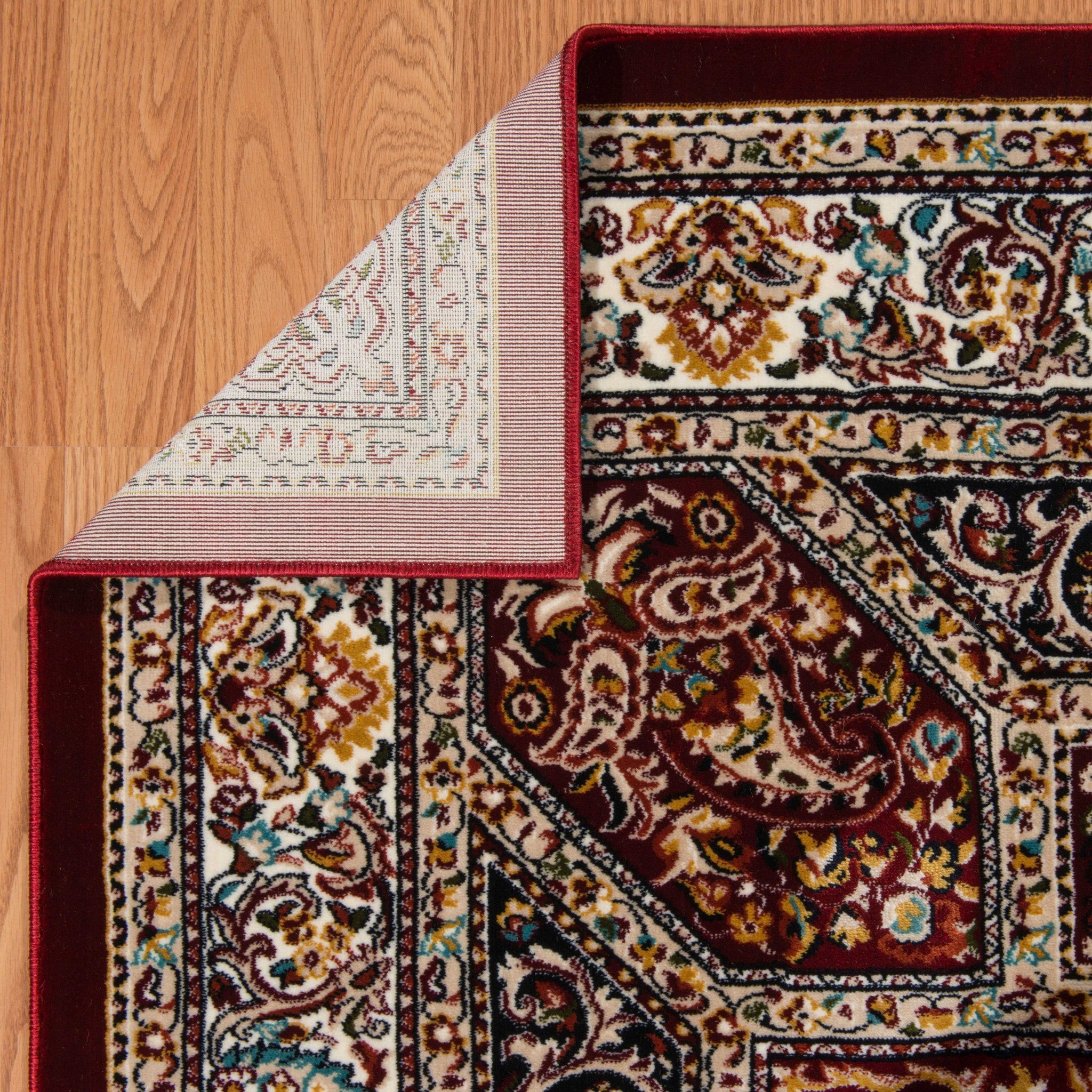 27" x 86" Ruby Polyester Runner Rug