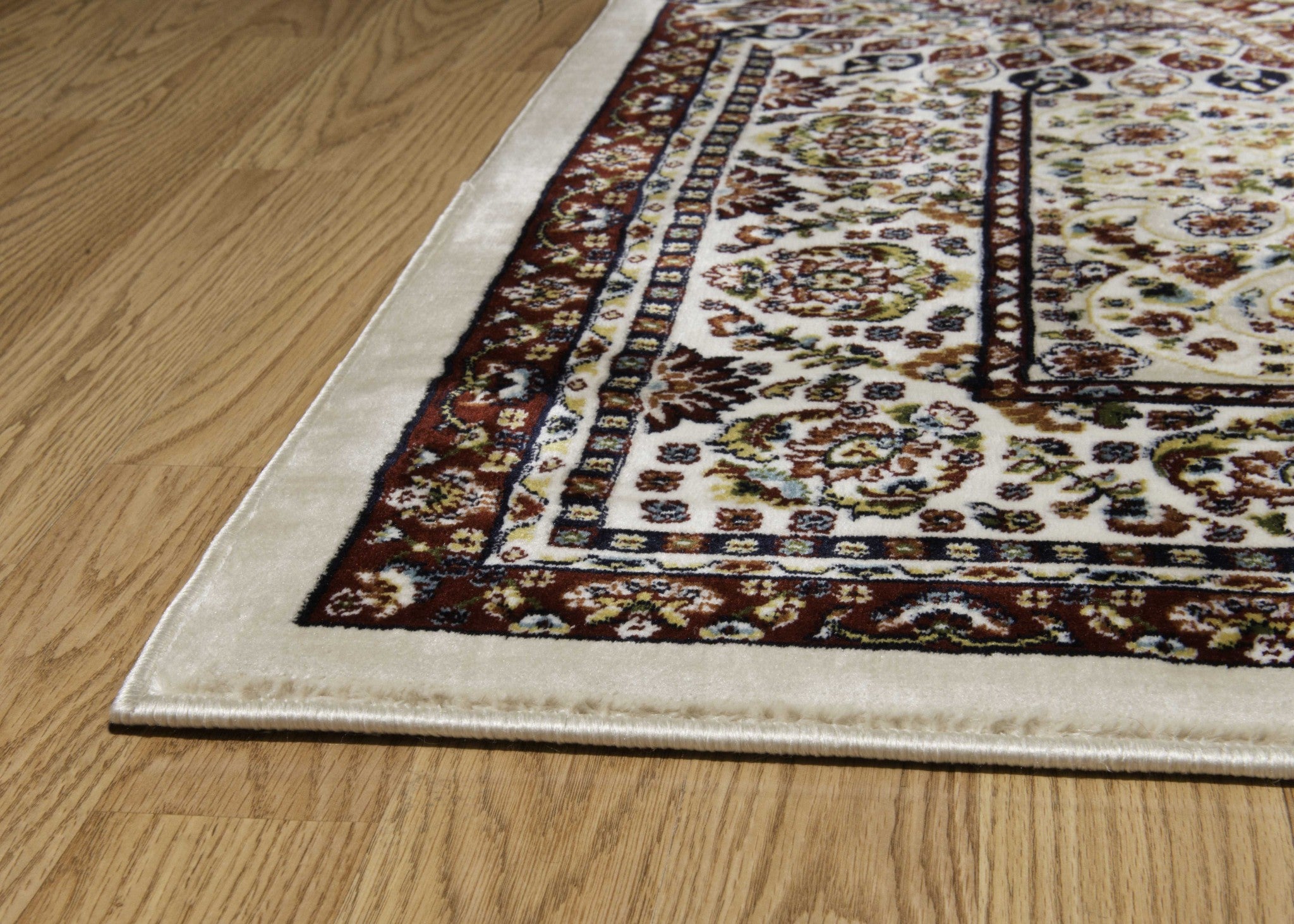 94" x 126" Ivory Polyester Oversize Rug