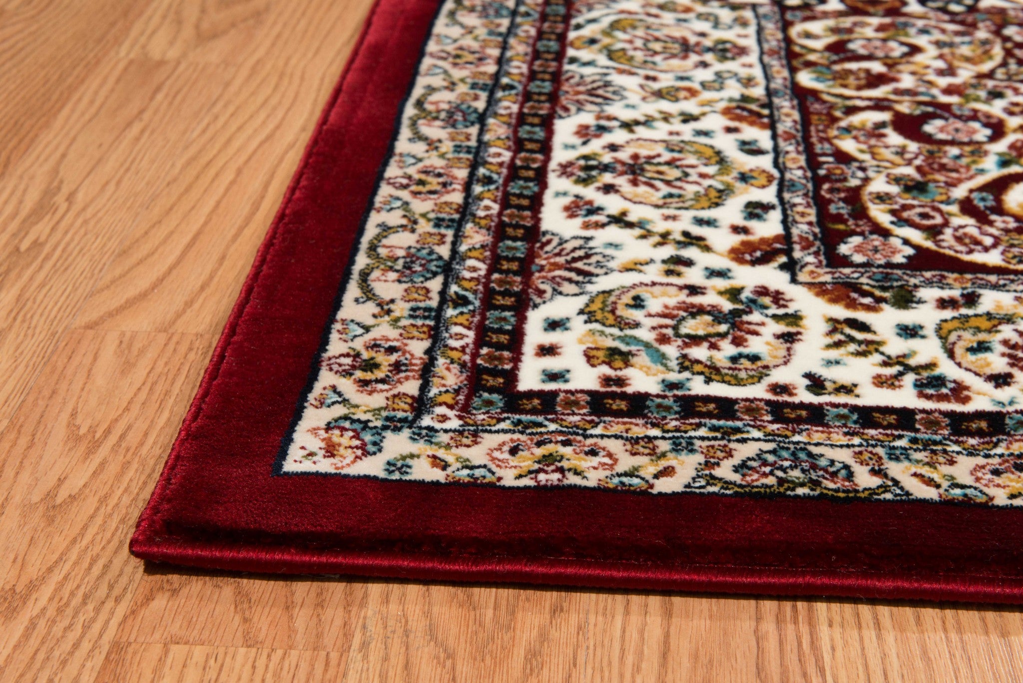 63" x 86" Ruby Polyester Area Rug