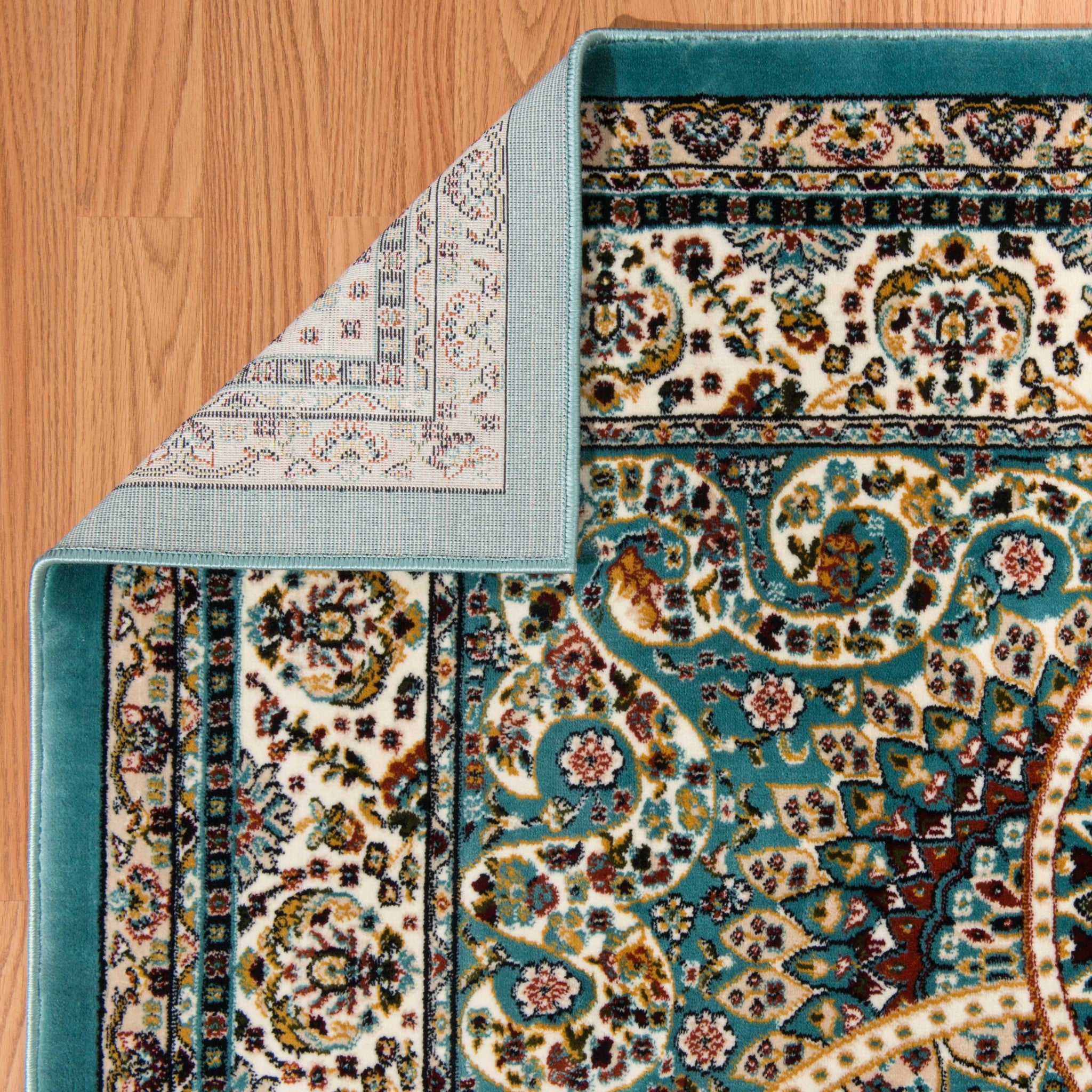 94" x 126" Cerulean Polyester Oversize Rug