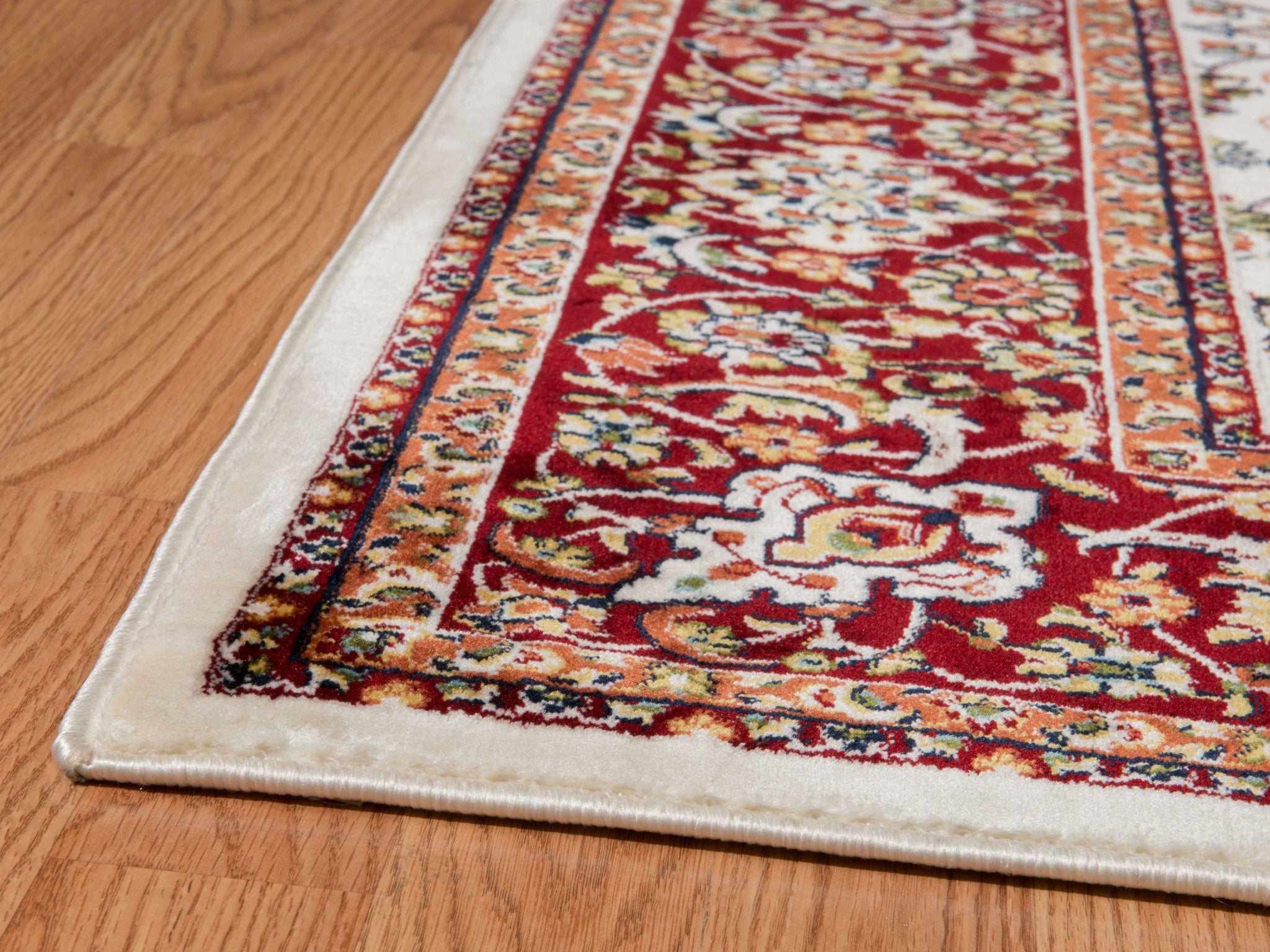 27" x 86" Ivory Polyester Runner Rug