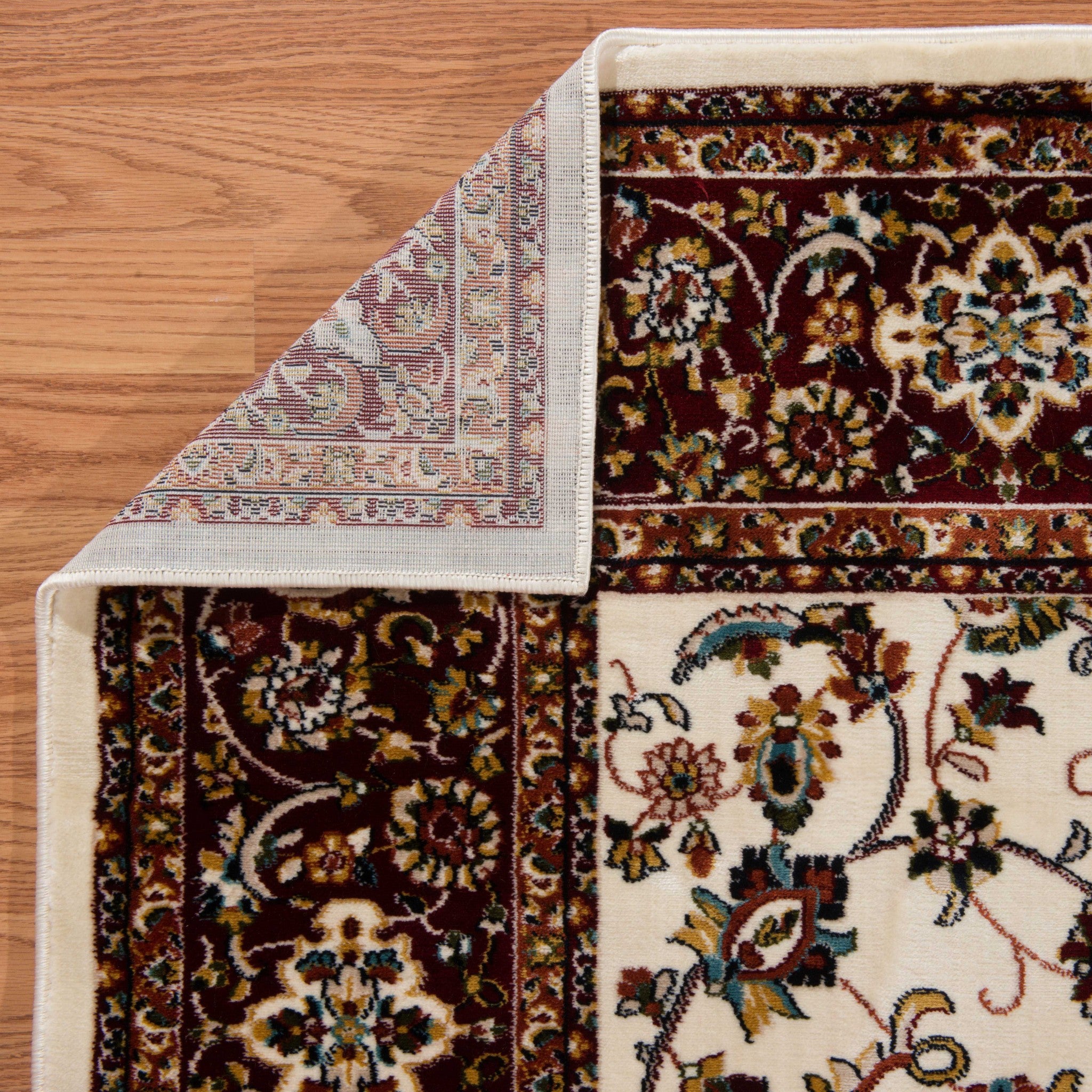 94" x 126" Ivory Polyester Oversize Rug