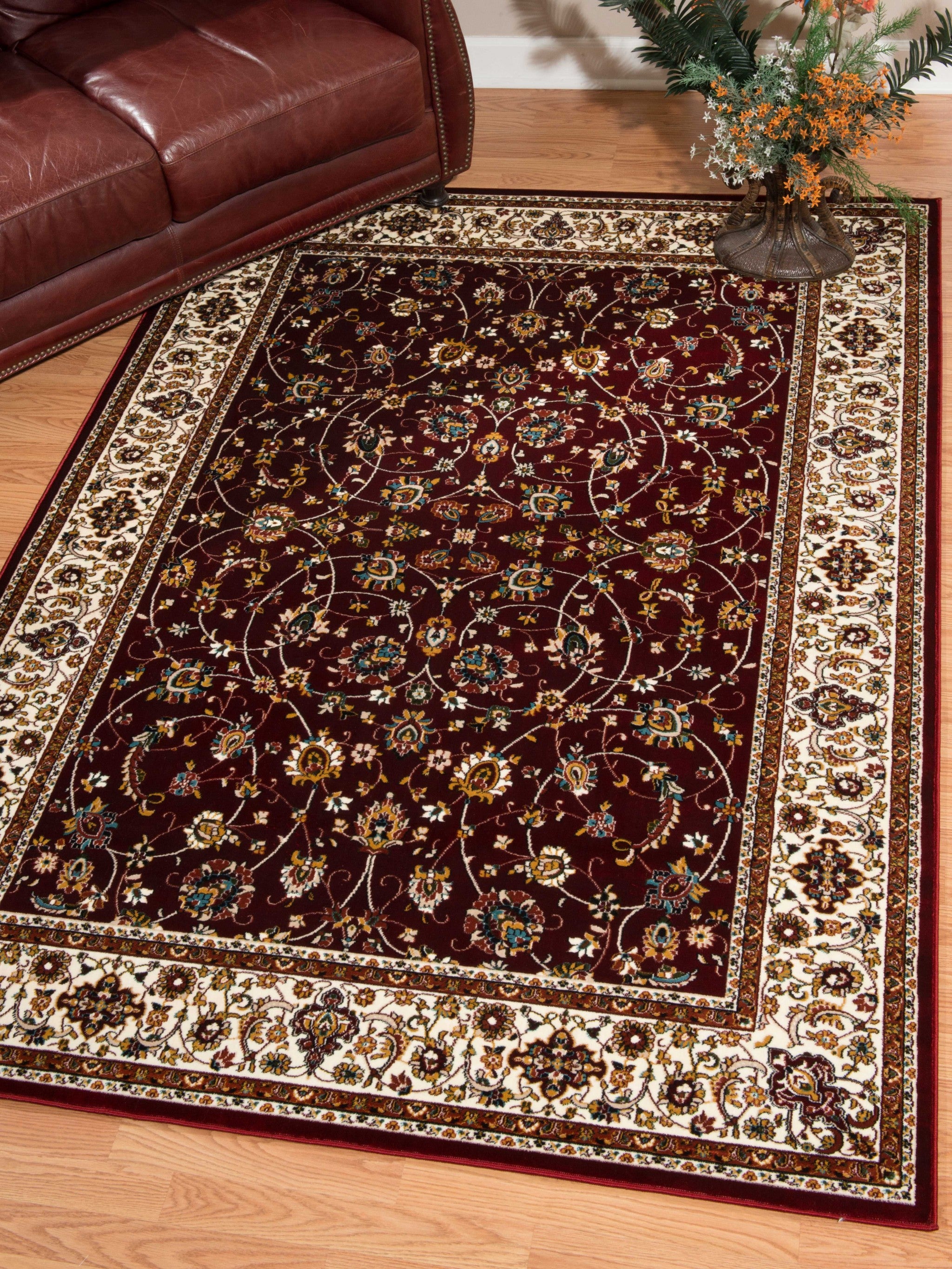 94" x 126" Ruby Polyester Oversize Rug