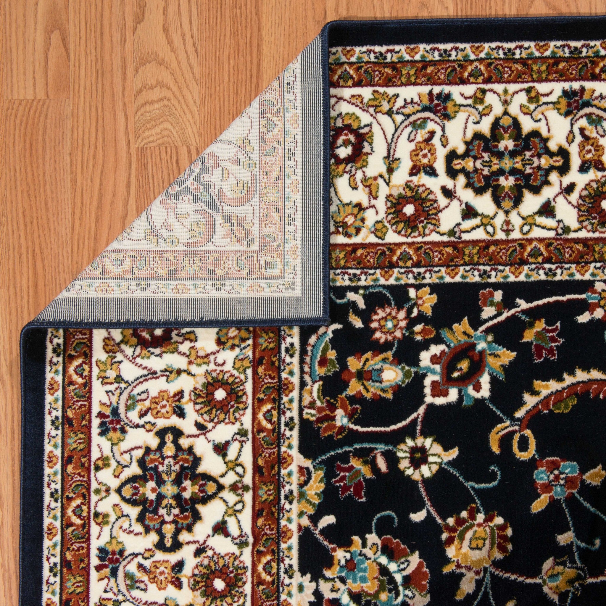 31" x 47" Navy Polyester Mat Rug