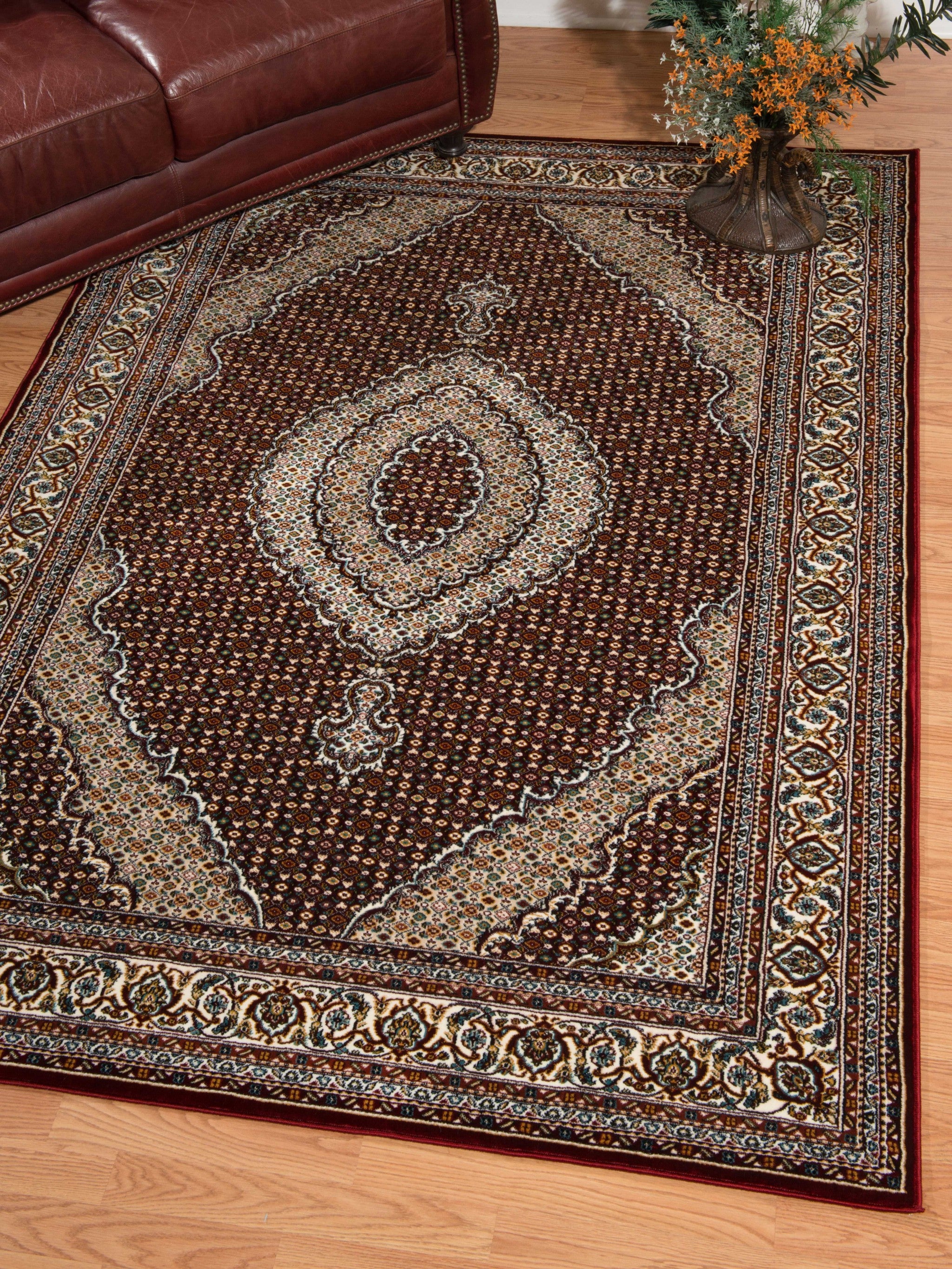 94" x 126" Ruby Polyester Oversize Rug