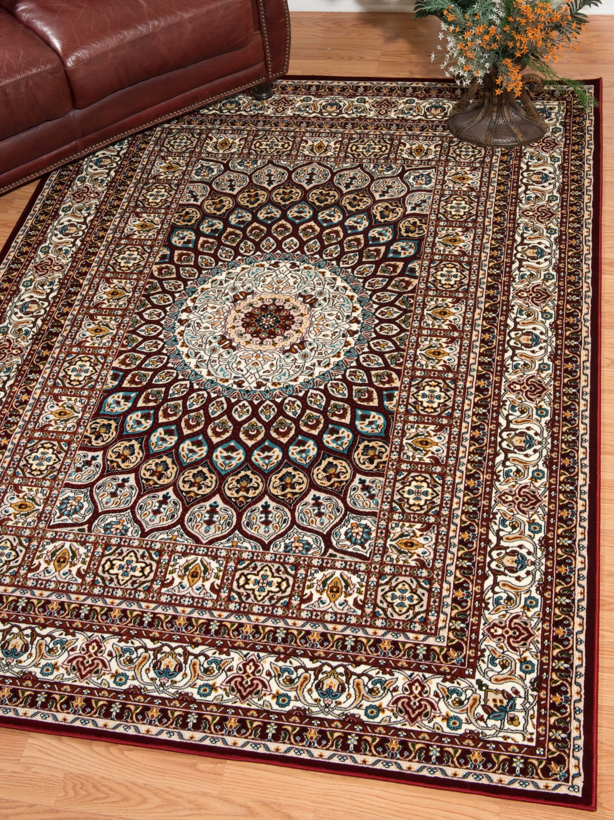 63" x 86" Ruby Polyester Area Ru