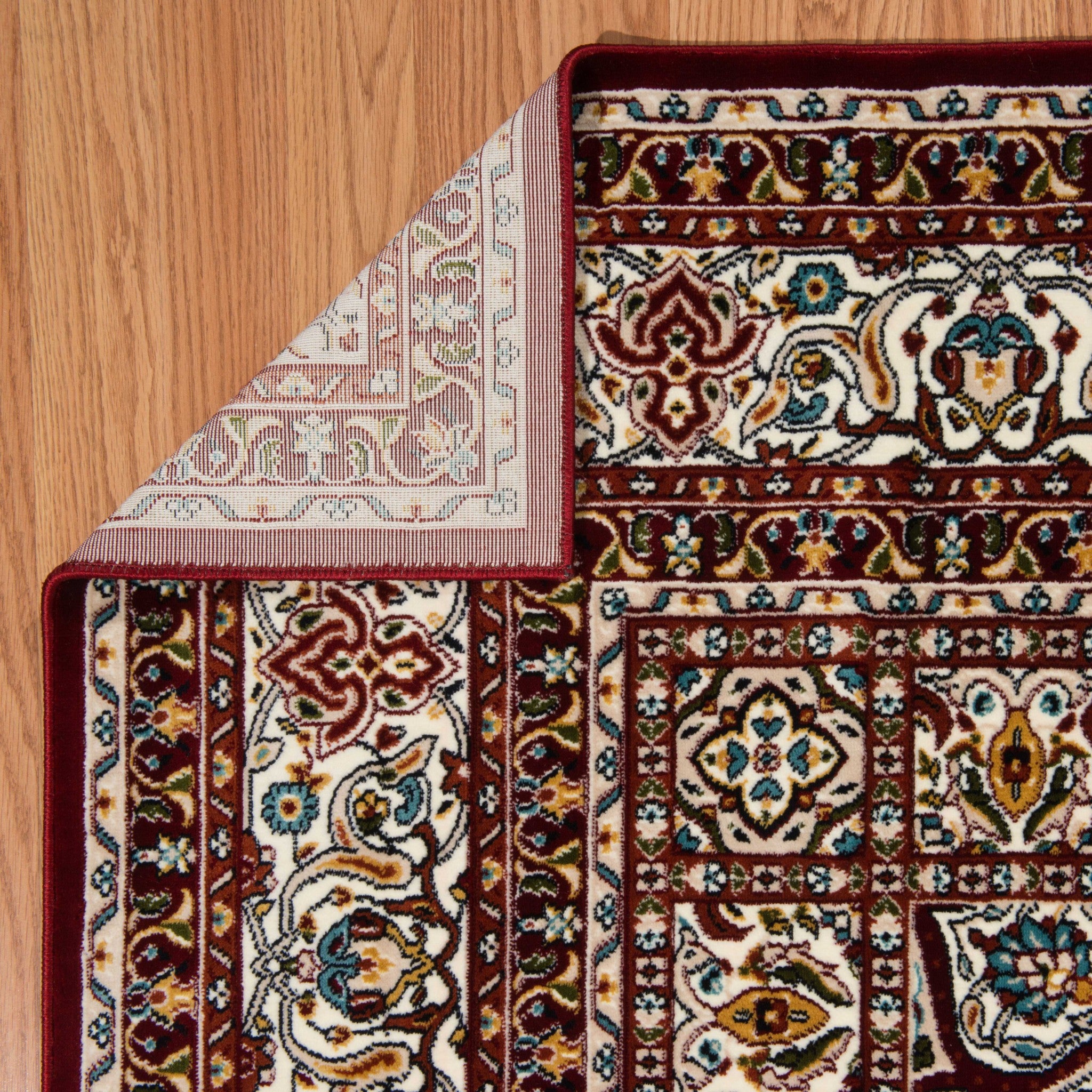 63" x 86" Ruby Polyester Area Ru