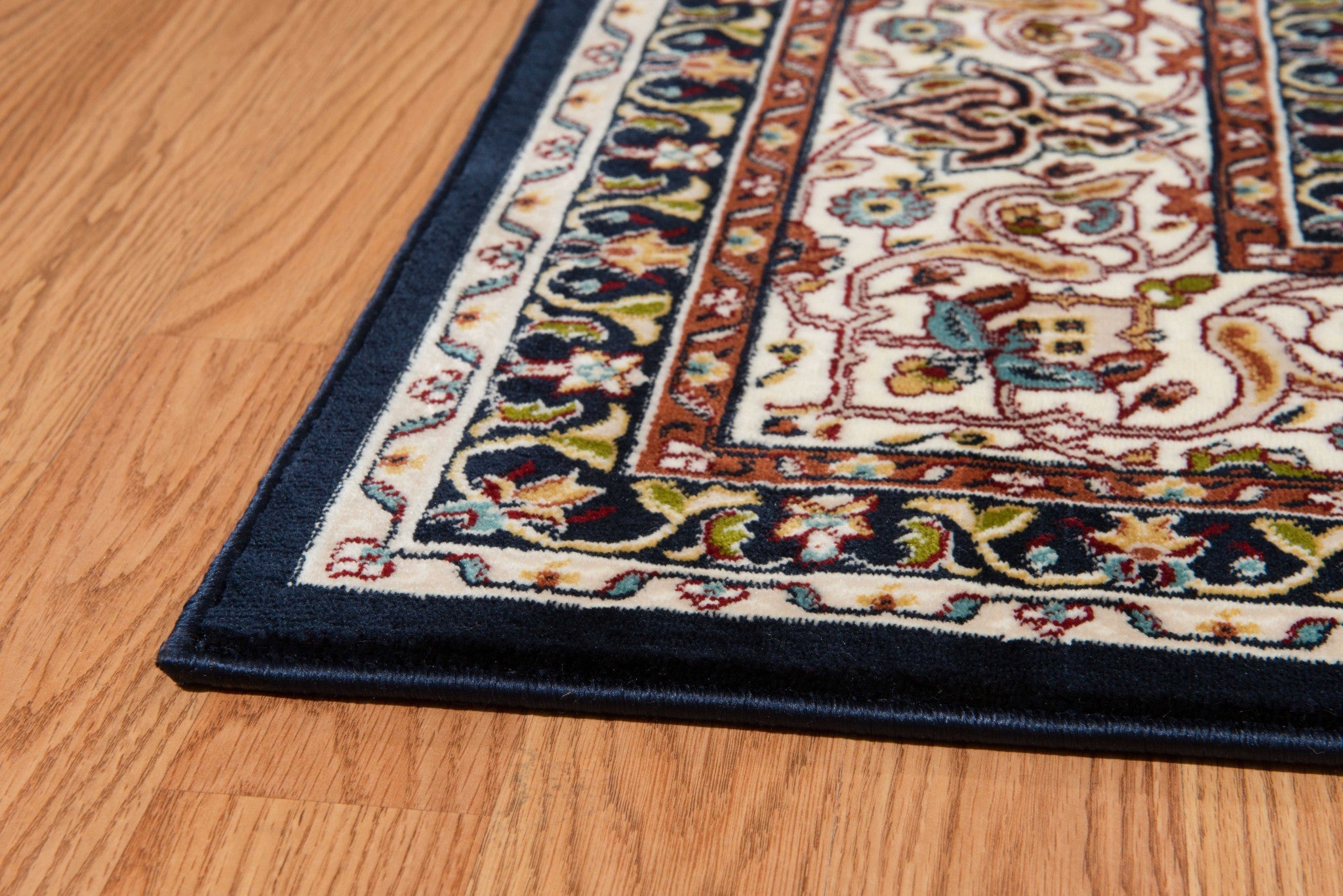 94" x 126" Navy Polyester Oversize Rug