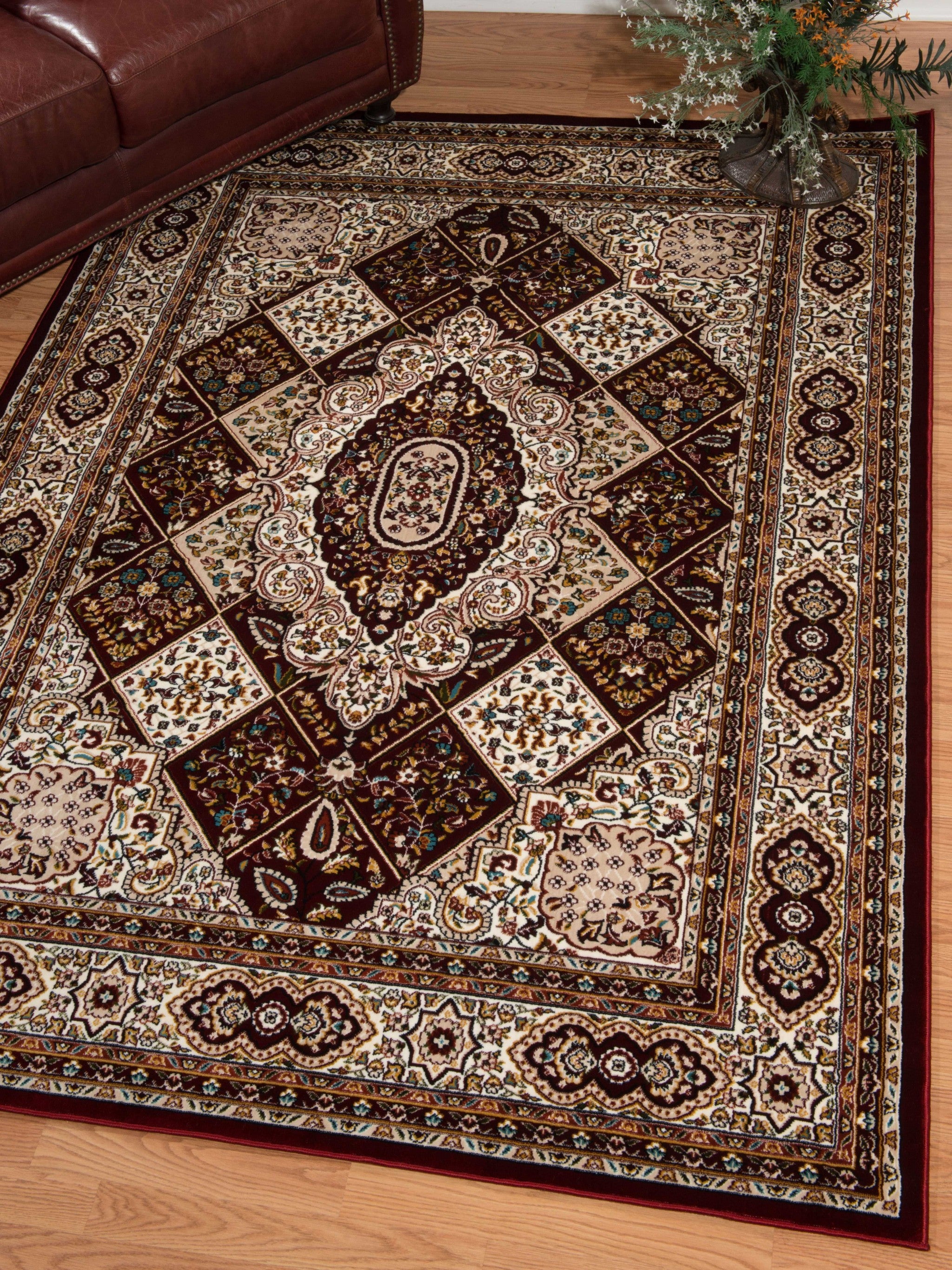 94" x 126" Ruby Polyester Oversize Rug