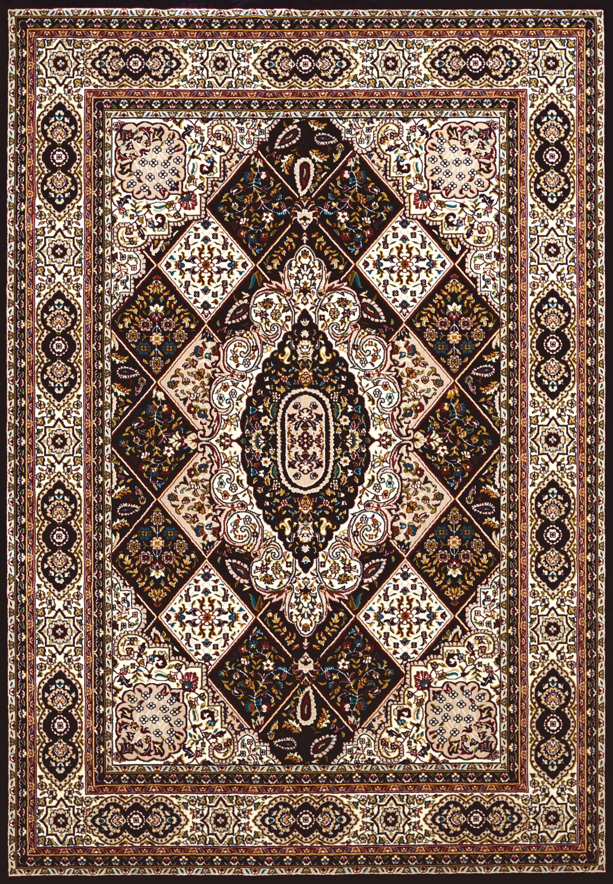 63" x 86" Navy Polyester Area Rug