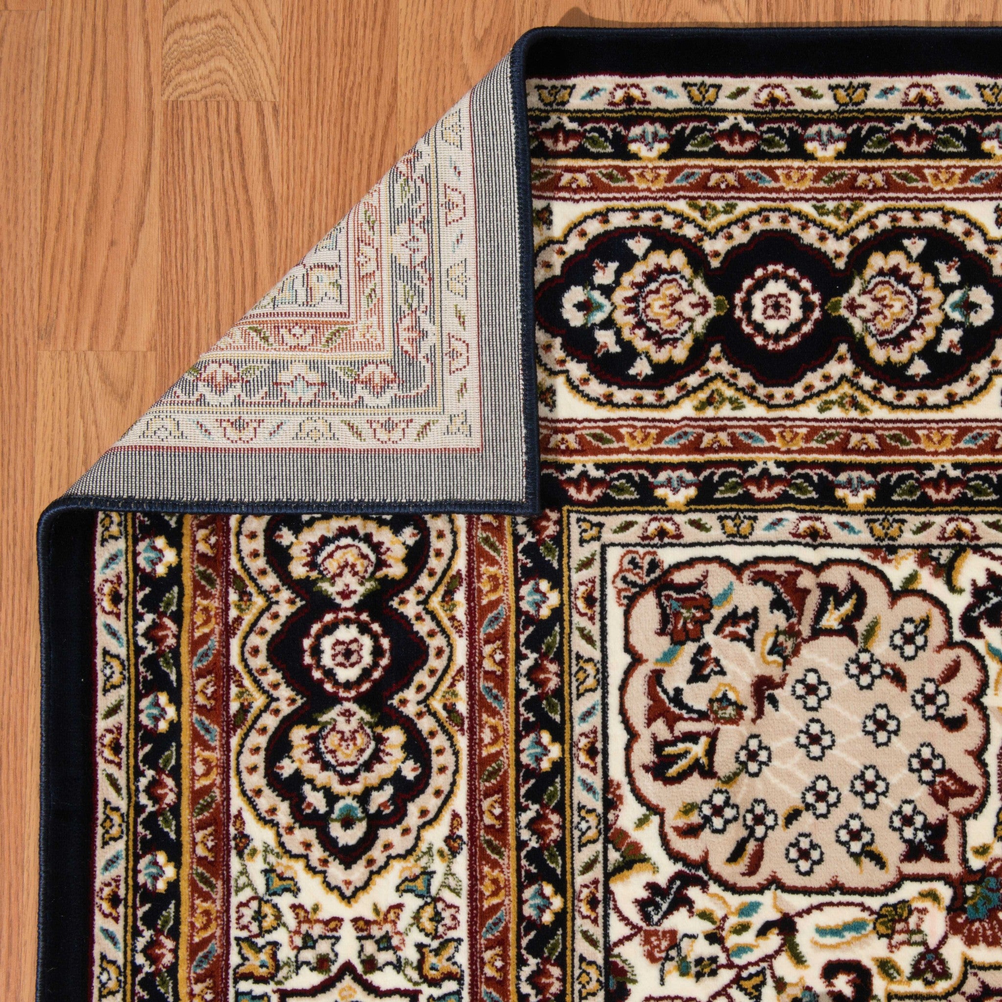 94" x 126" Navy Polyester Oversize Rug