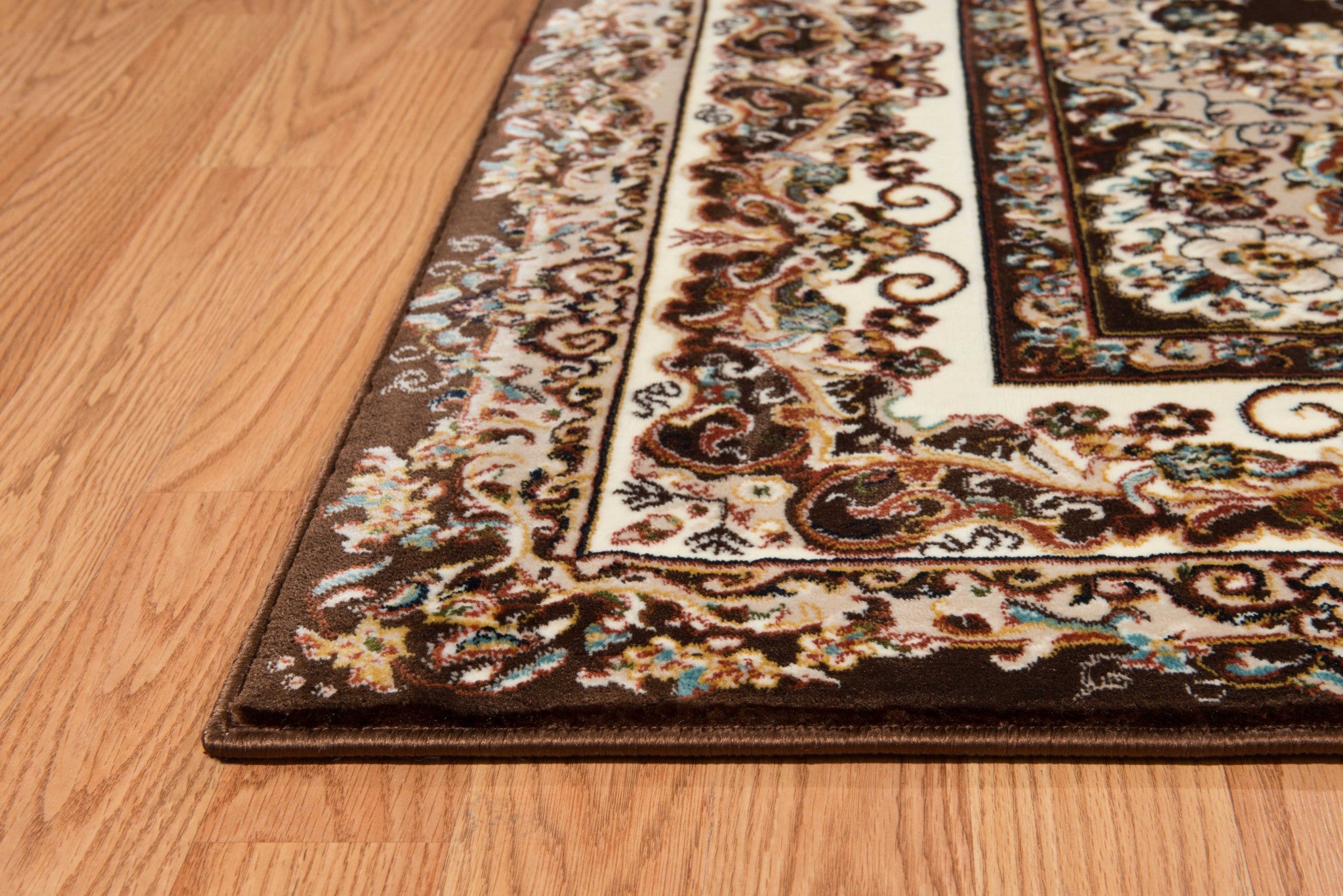 27" x 86" Dark Brown Polyester Runner Rug