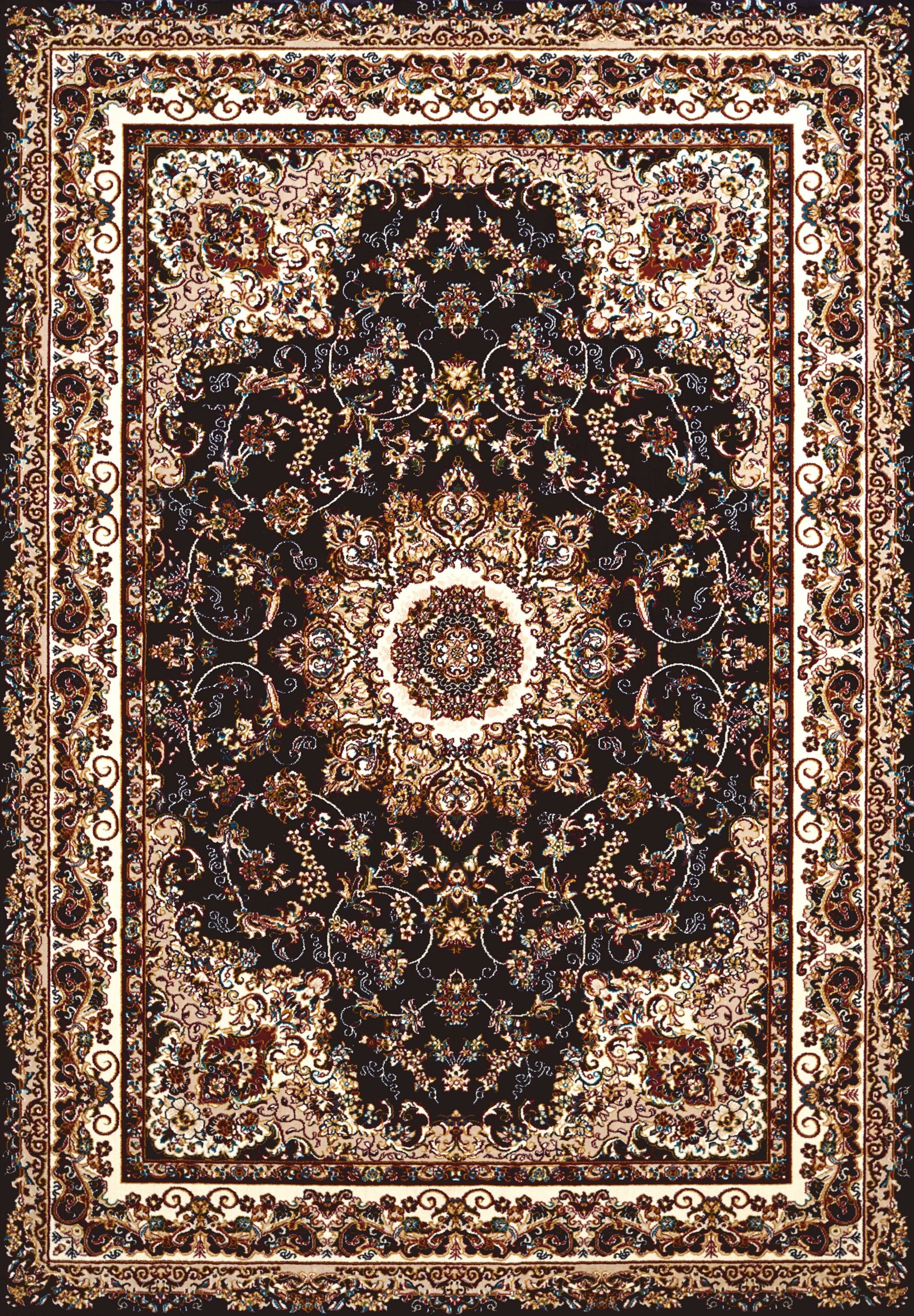 63" x 86" Navy Polyester Area Rug