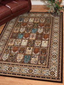 27" x 86" Dark Brown Polyester Runner Rug
