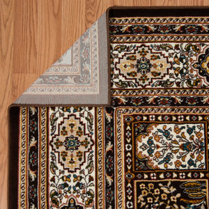 27" x 86" Dark Brown Polyester Runner Rug
