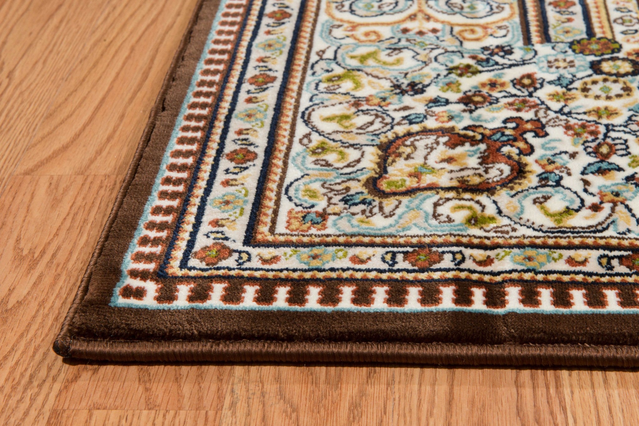 94" x 126" Dark Brown Polyester Oversize Rug