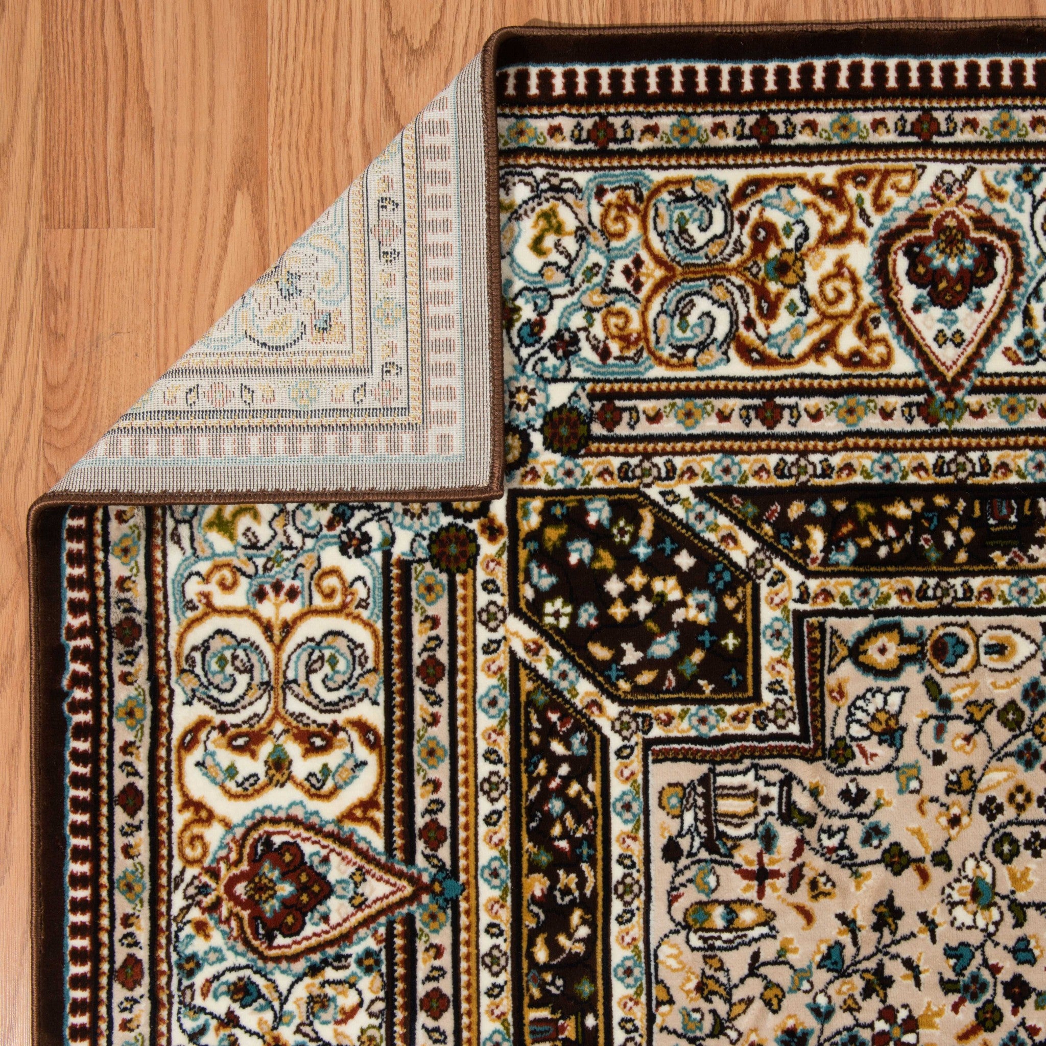 94" x 126" Dark Brown Polyester Oversize Rug