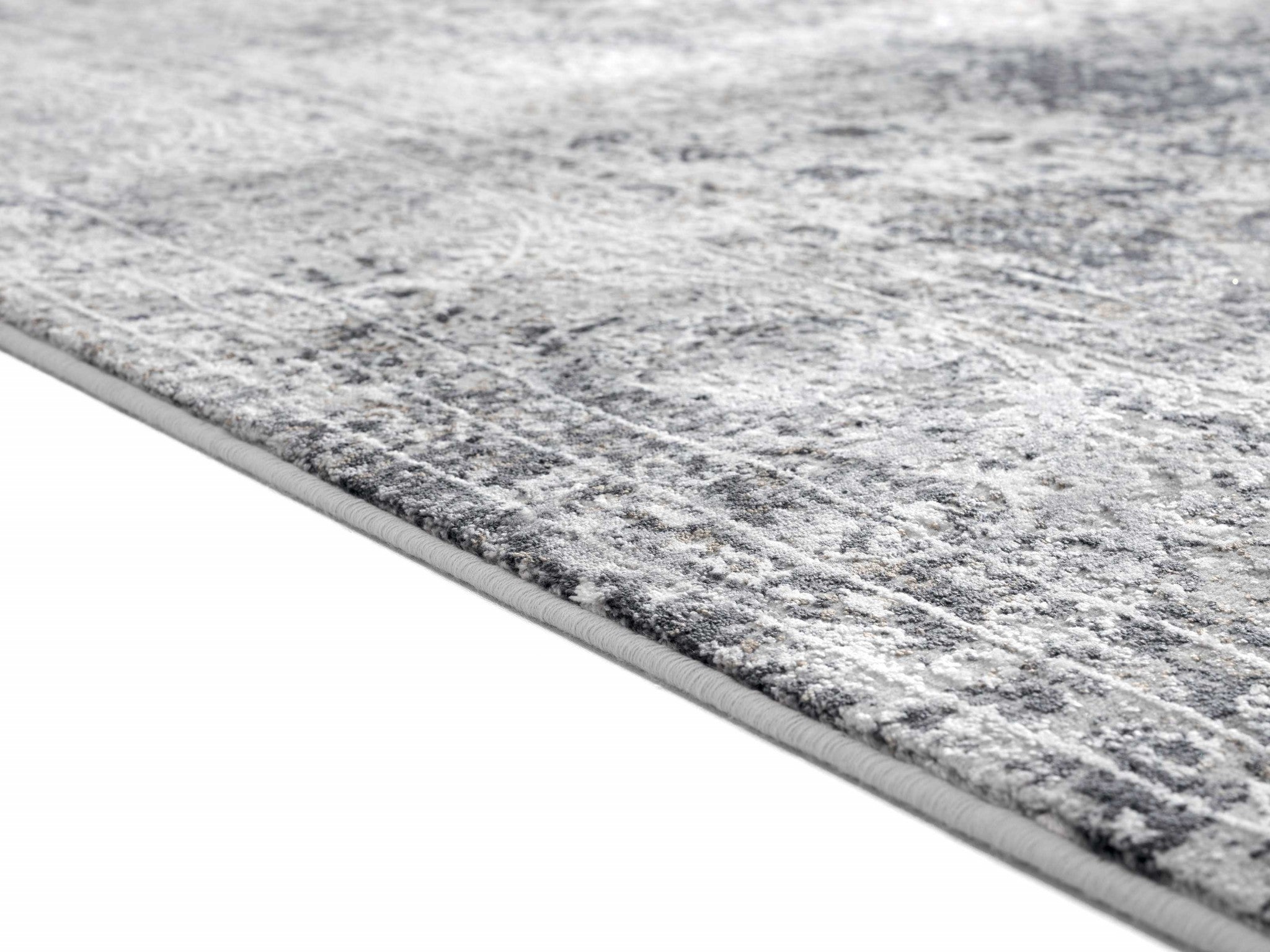 23" x 36" Grey Viscose / Polyester Accent Rug