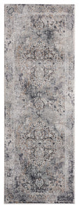 31" x 86" Grey Viscose / Polyester Runner Rug