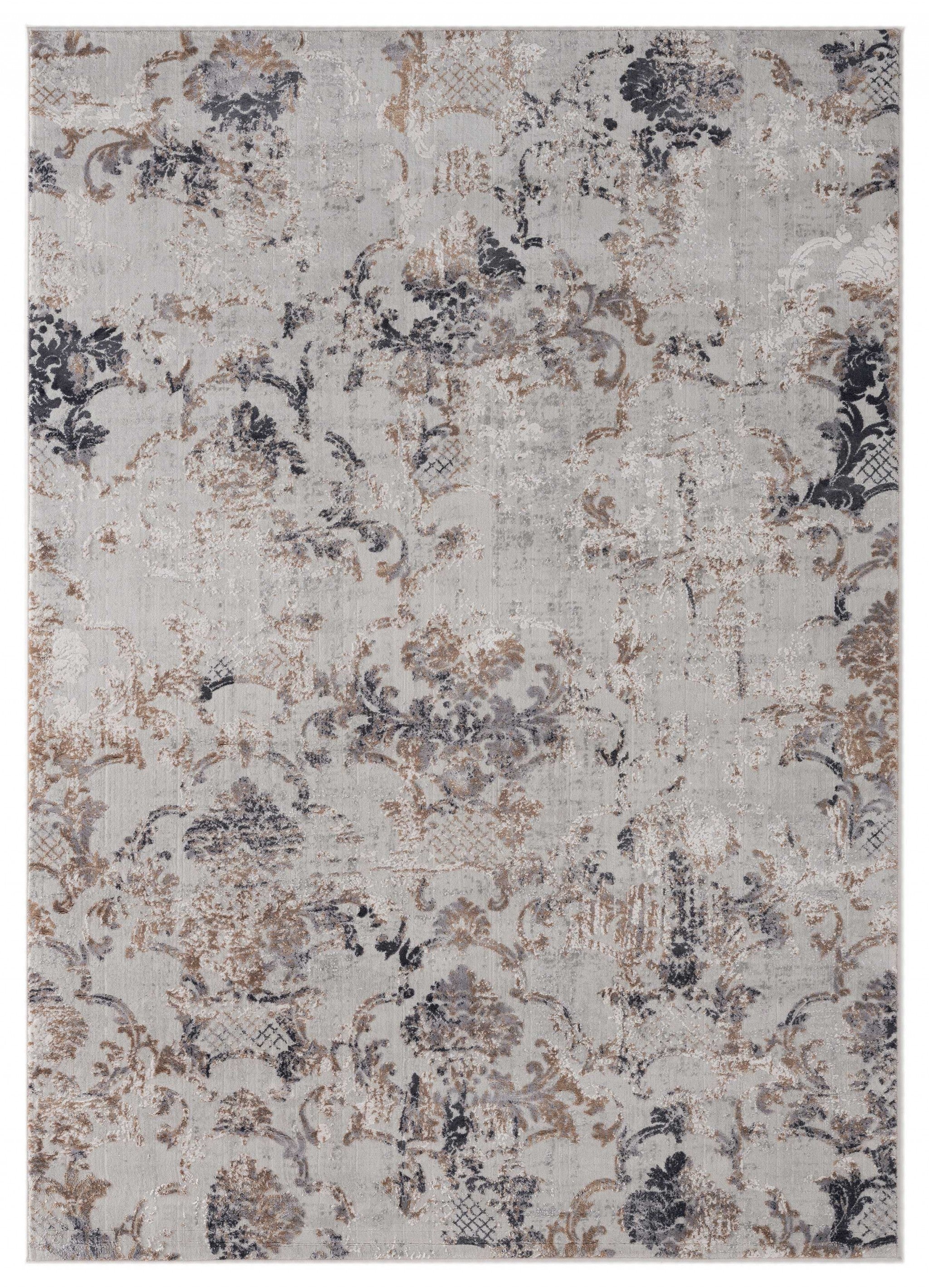 63" x 86" Multicolor Viscose / Polyester Area Rug