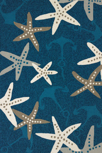 94" x 118" Cyan Olefin Oversize Rug