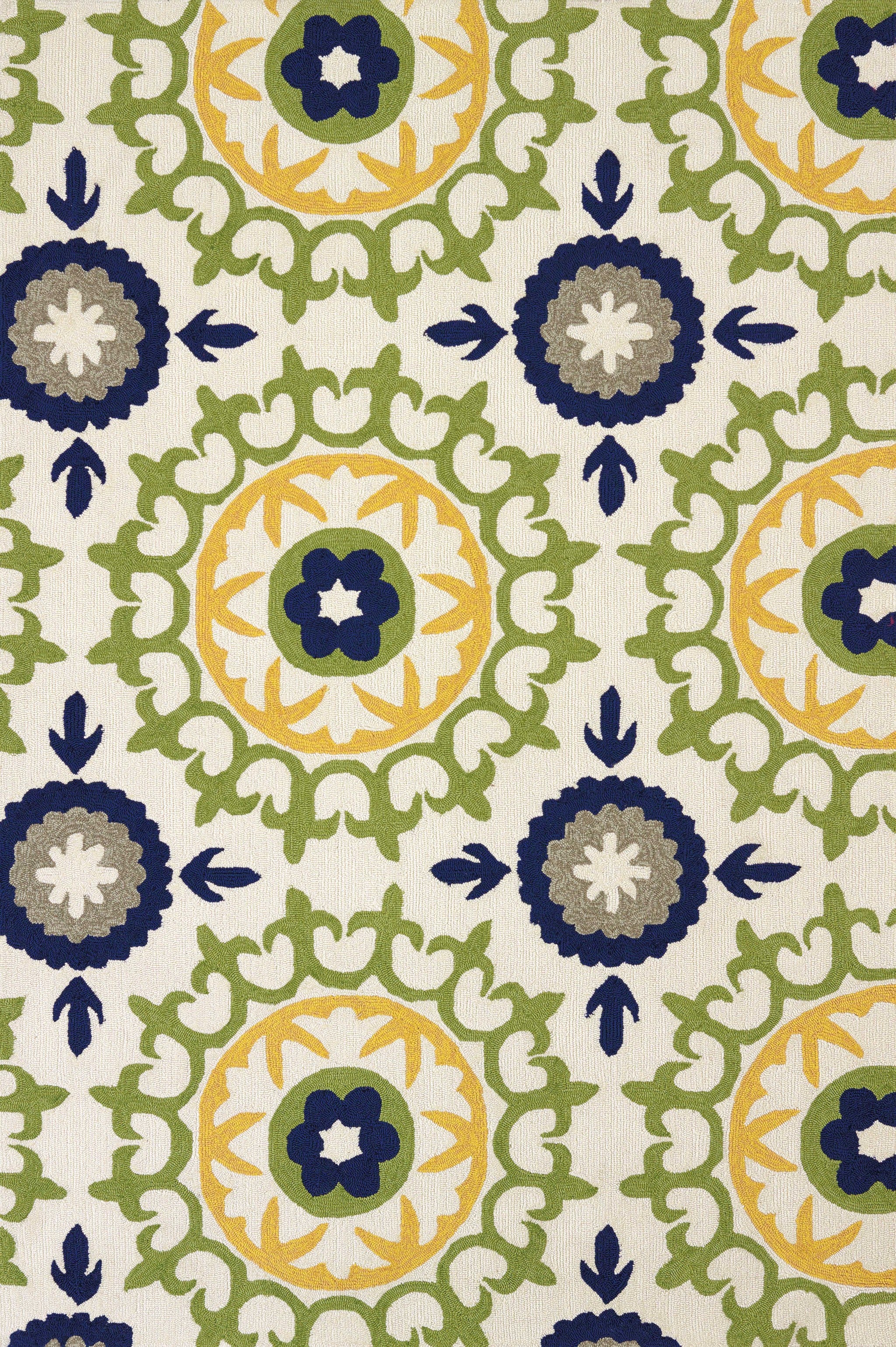 60" x 90" Apple Green Olefin Area Rug