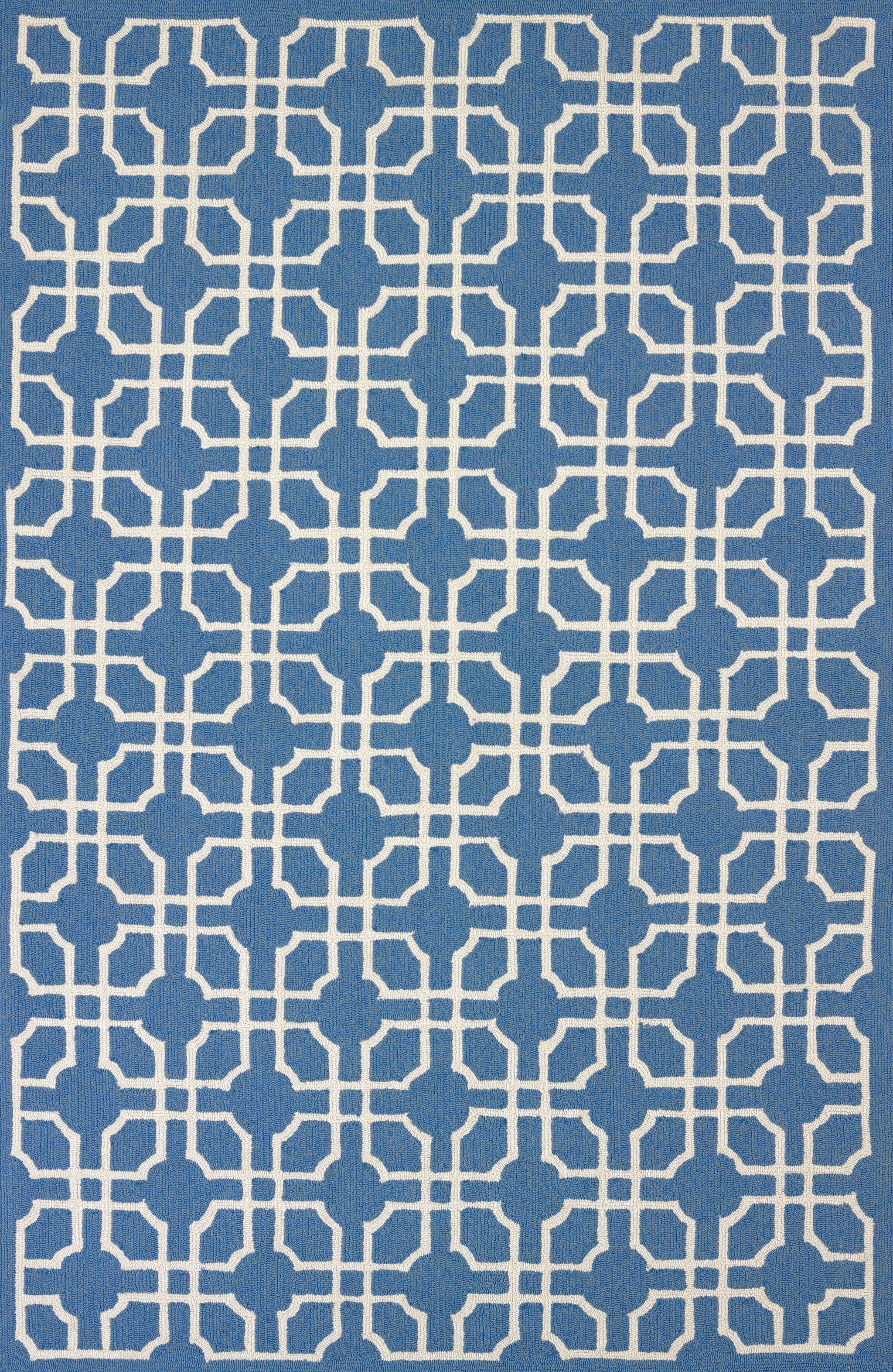 94" x 118" Blue Olefin Oversize Rug