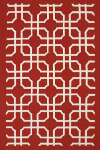 60" x 90" Red Olefin Area Rug