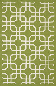60" x 90" Apple Green Olefin Area Rug