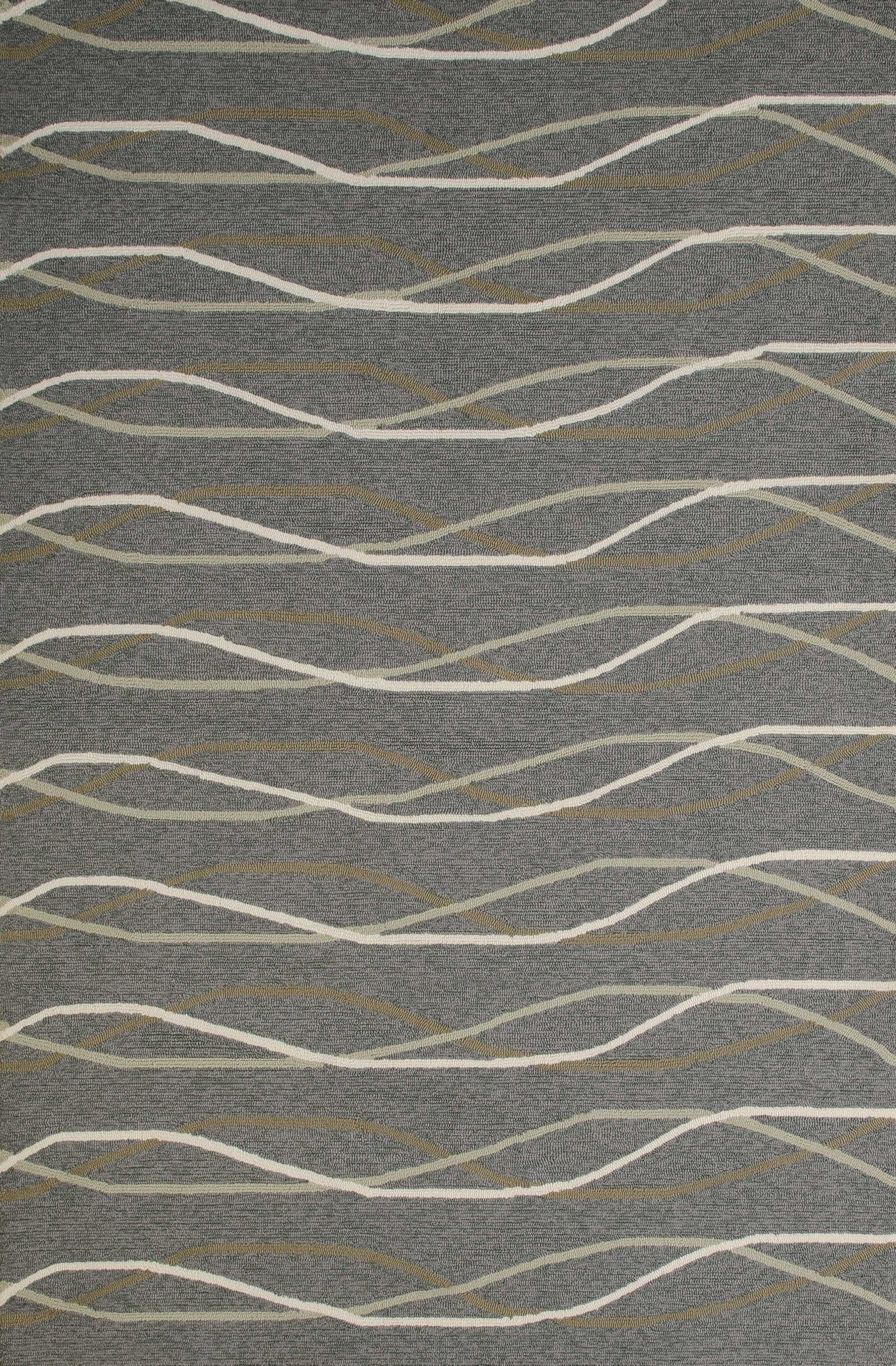 94" x 118" Charcoal Olefin Oversize Rug