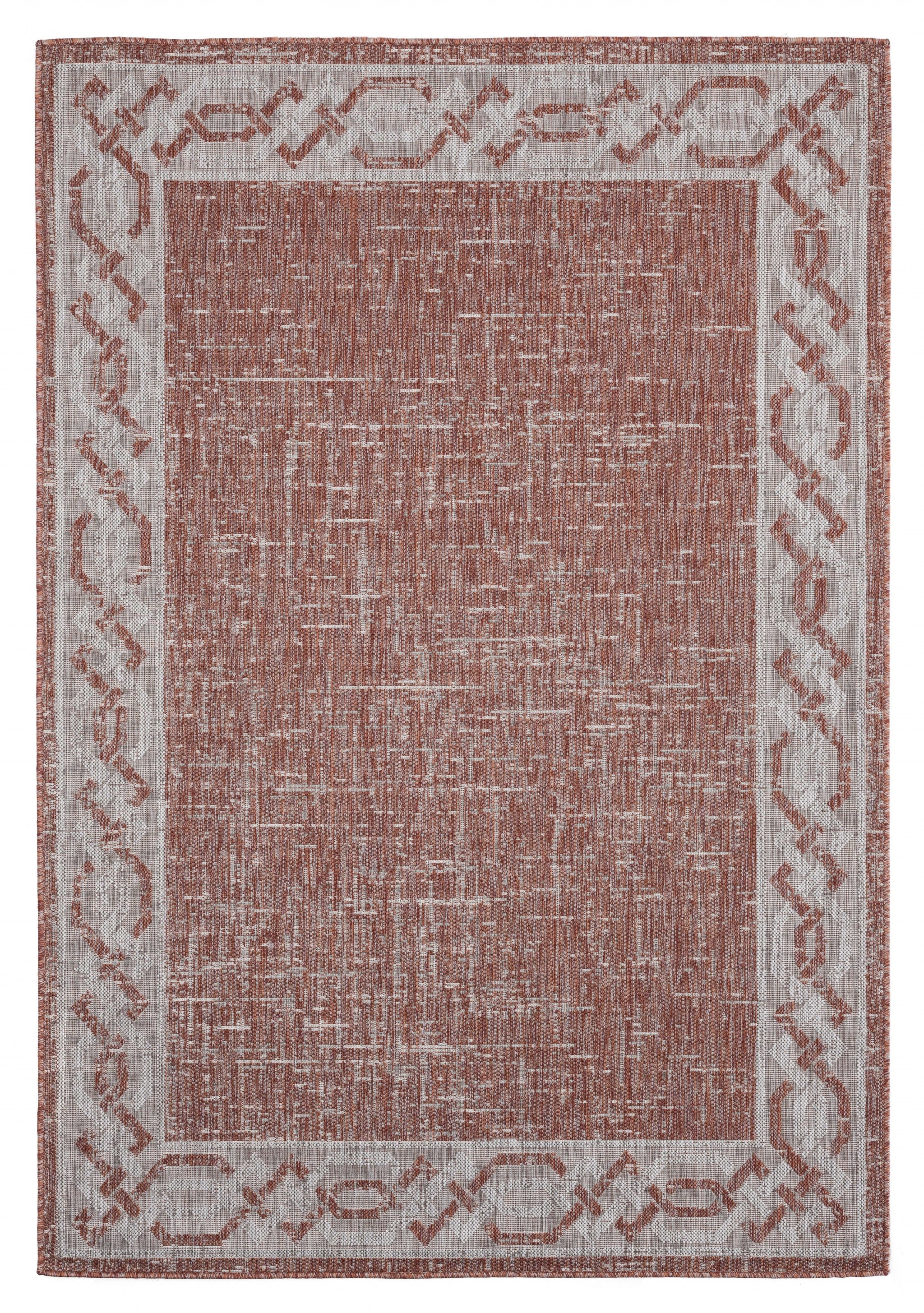 94" x 126" Terracotta Polypropylene Oversize Rug
