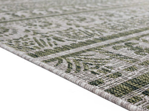 63" x 90" Green Polypropylene Area Rug