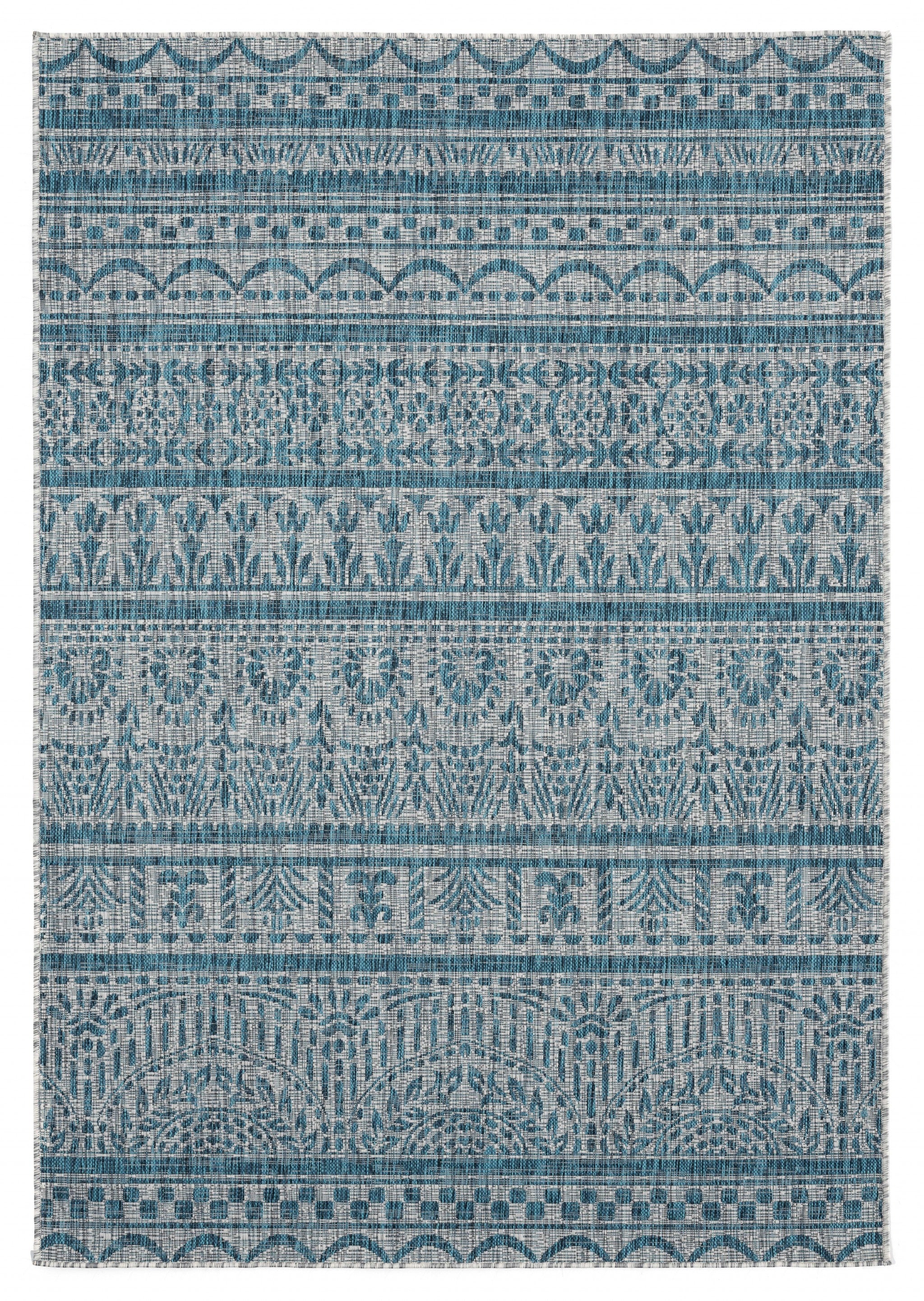 94" x 126" Aqua Polypropylene Oversize Rug