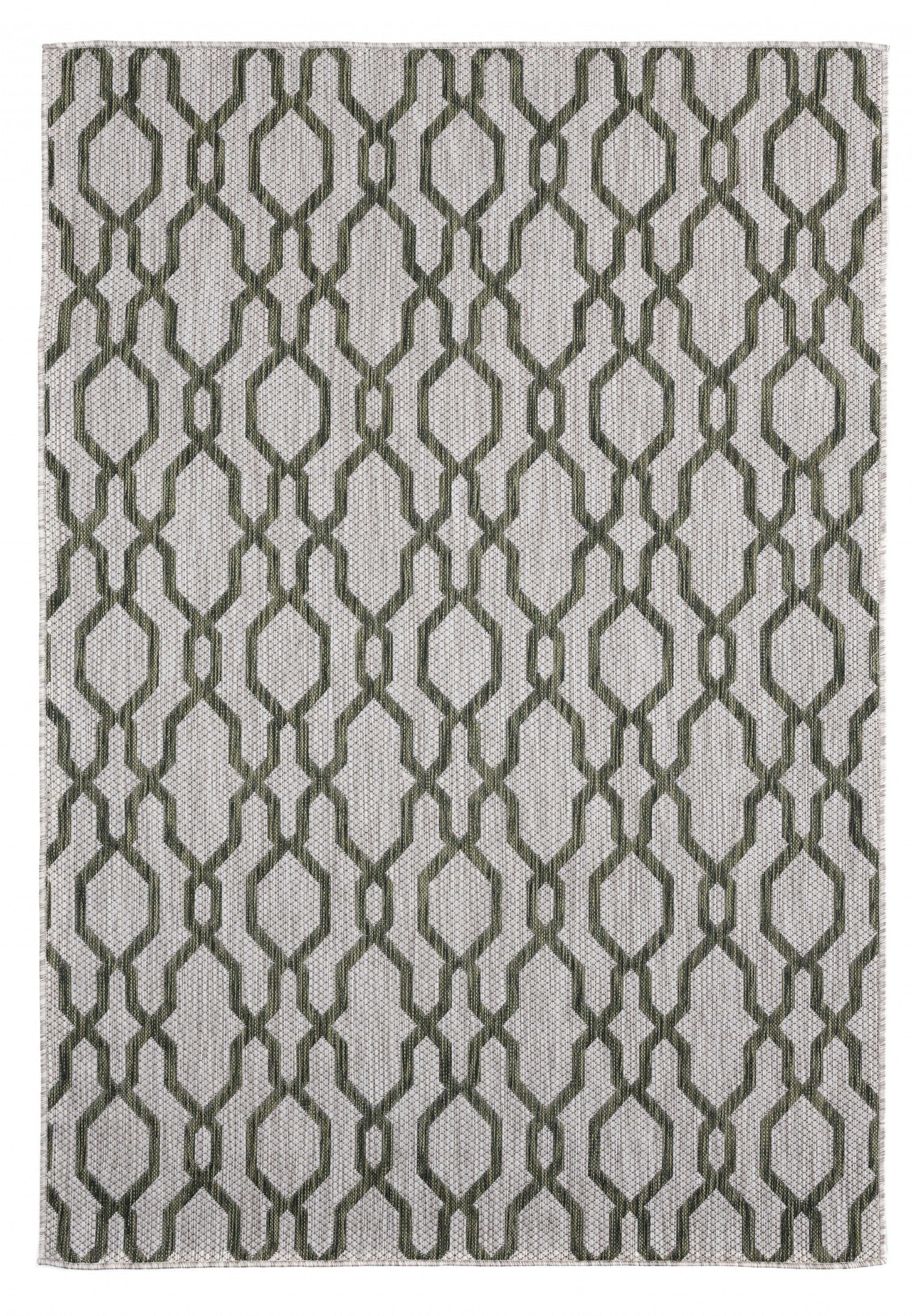 94" x 126" Green Polypropylene Oversize Rug