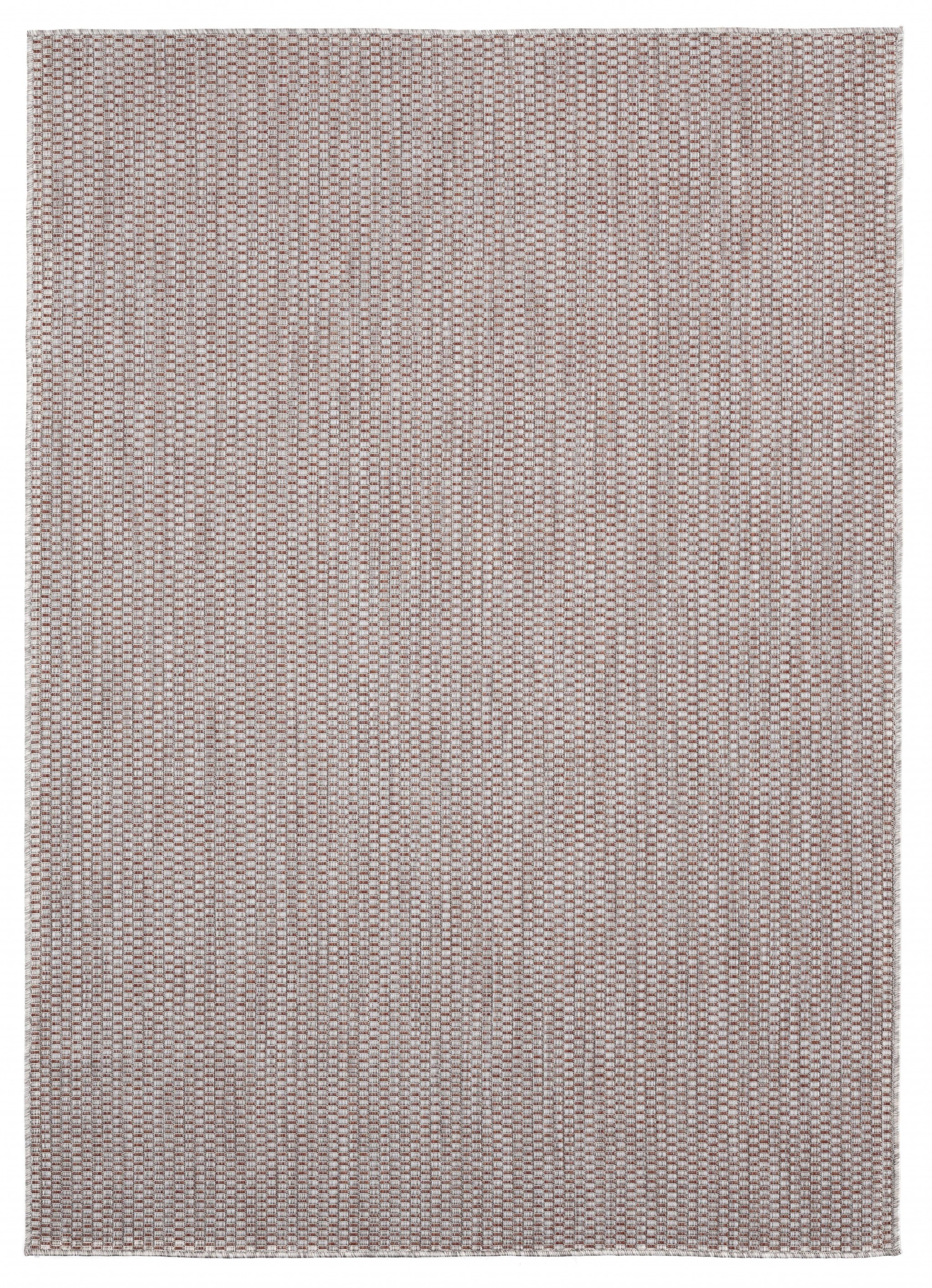 63" x 90" Terracotta Polypropylene Area Rug