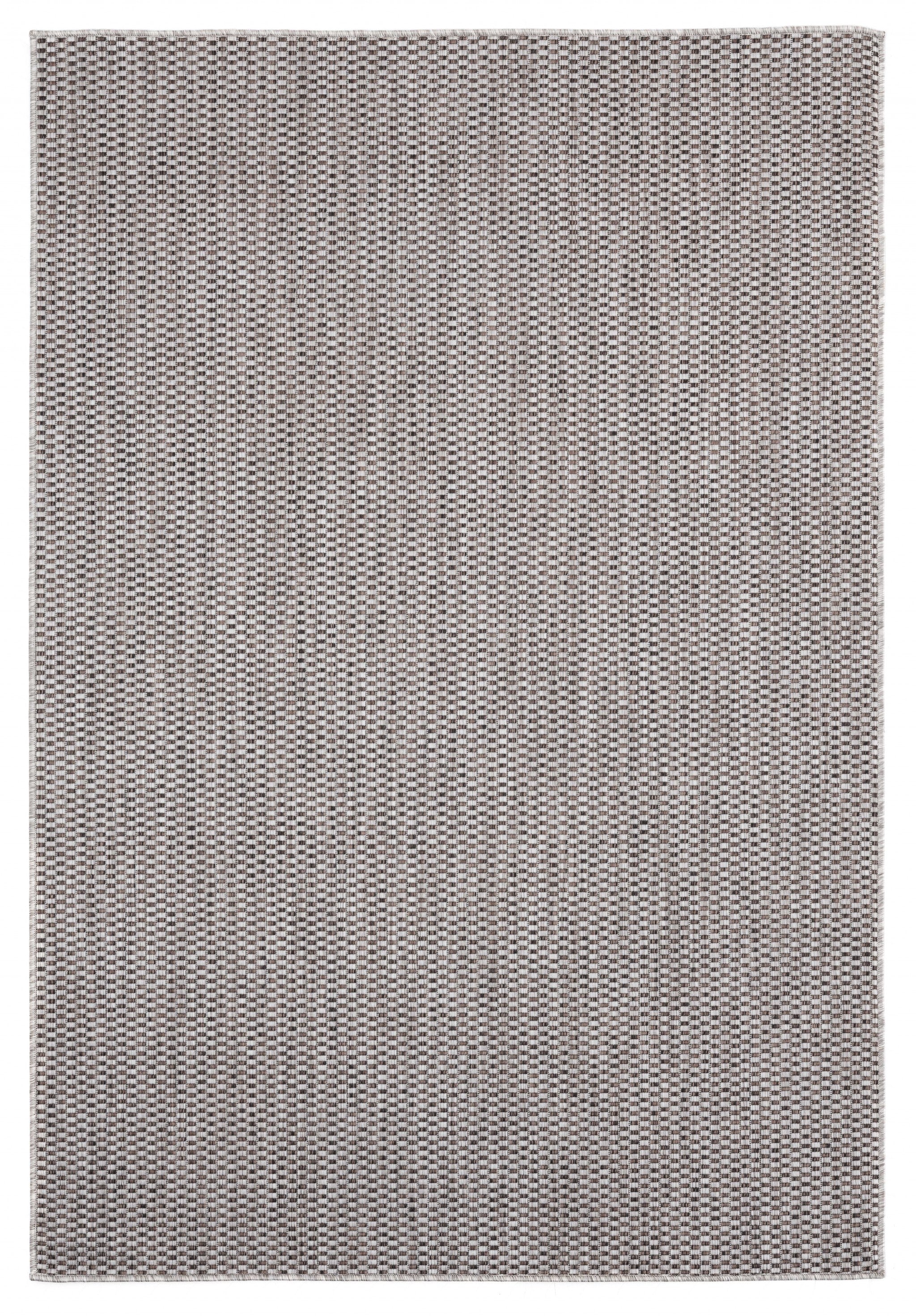 63" x 90" Brown Polypropylene Area Rug
